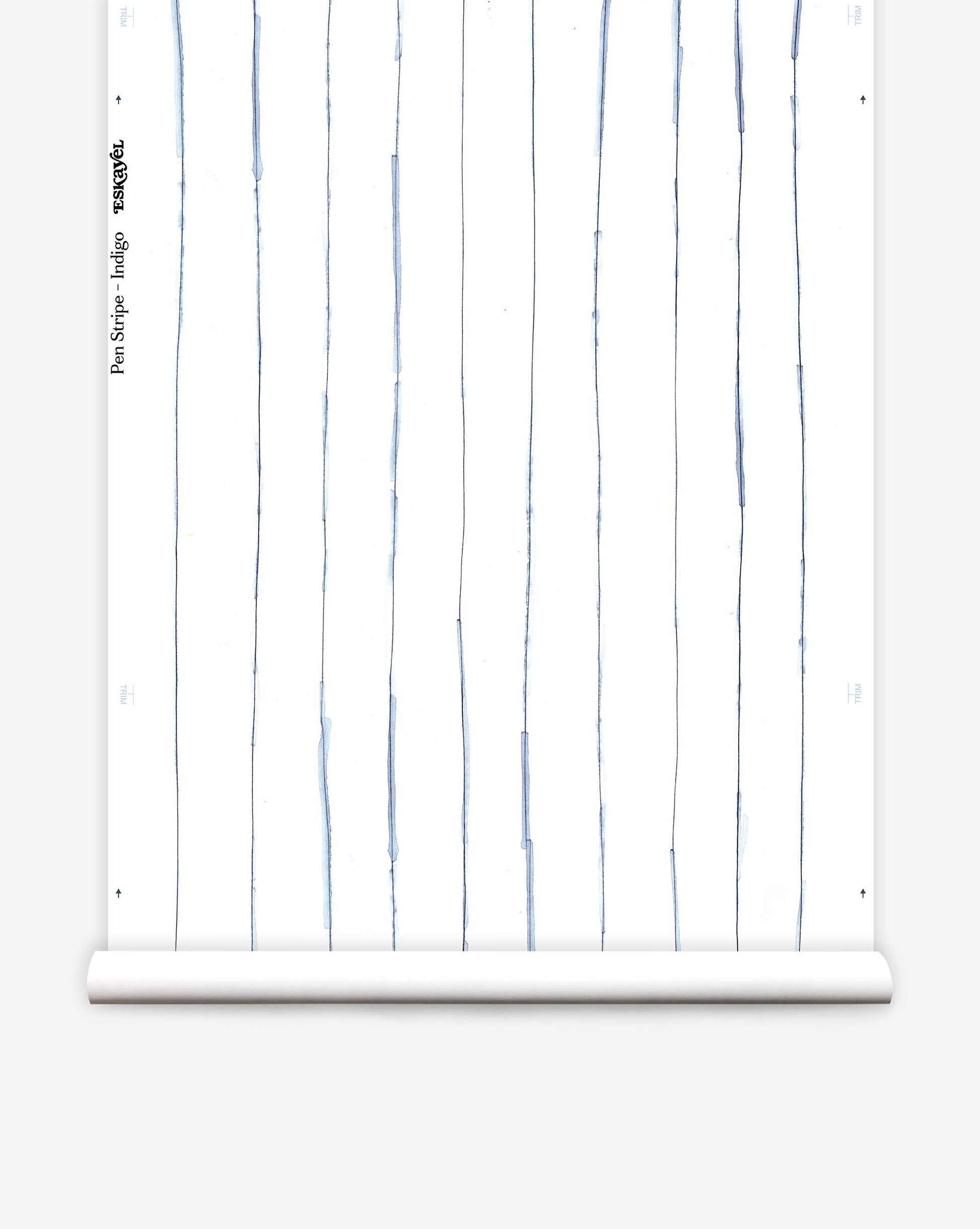 As luxury wallpaper, Pen Stripe is our pattern of hand-inked pinstripes Indigo is a colorway of blue
