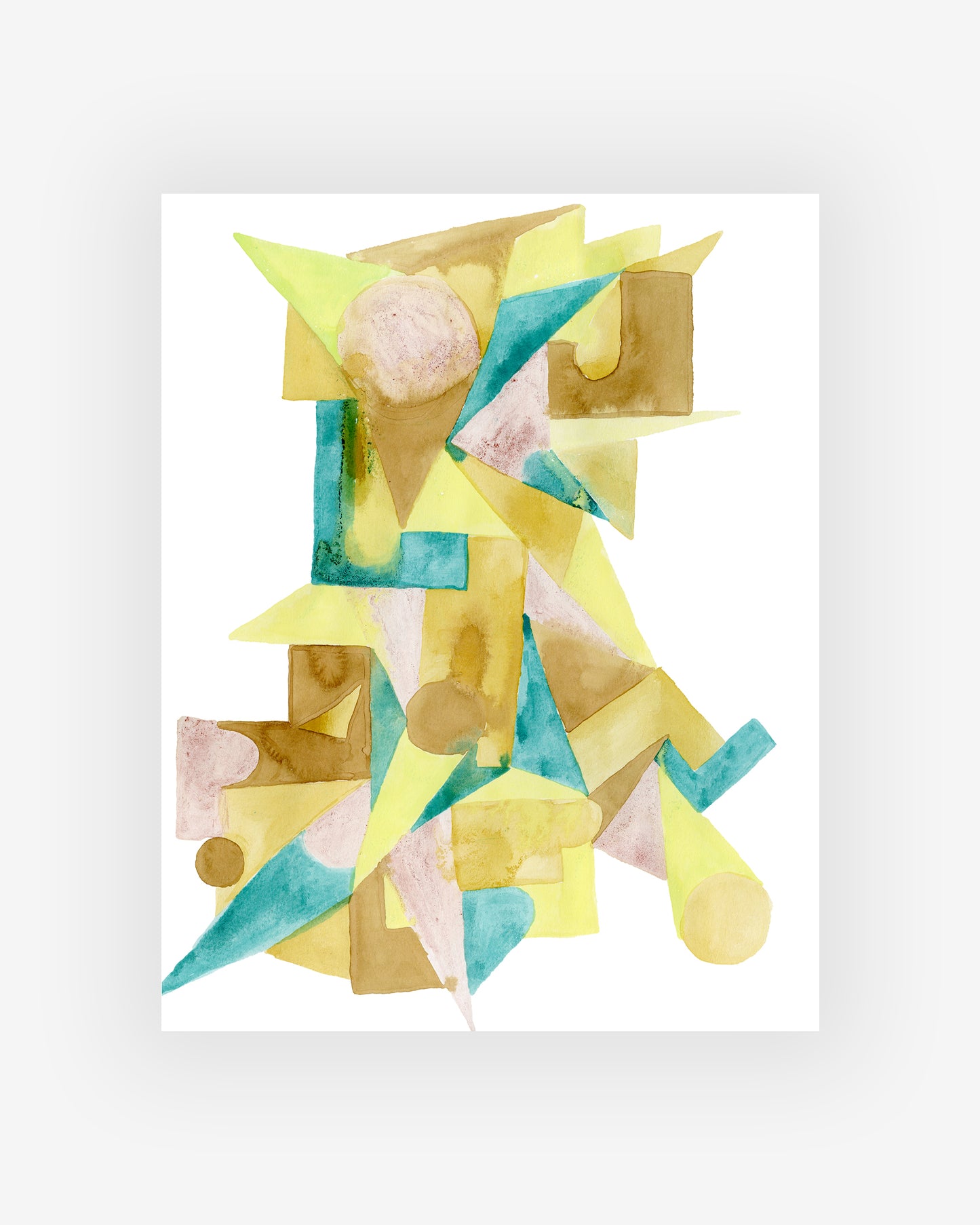 Our Pieces Print is a watercolor painting by Eskayel founder Shanan Campanaro which depicts a multi colored puzzle piece with irregular shapes.