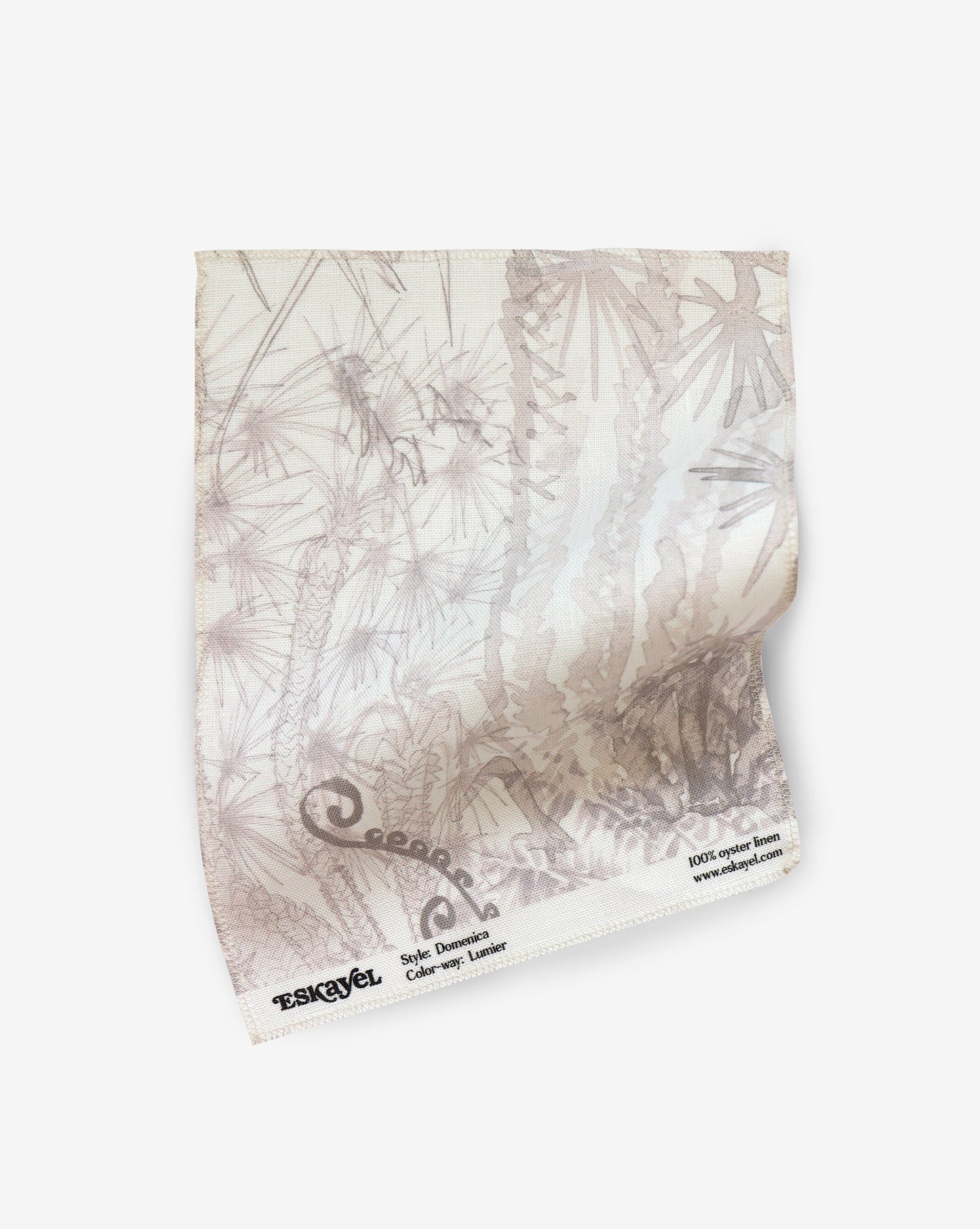 A Domenica Fabric 1 Yard Lumier fabric with a custom drawing from the Salentu Collection