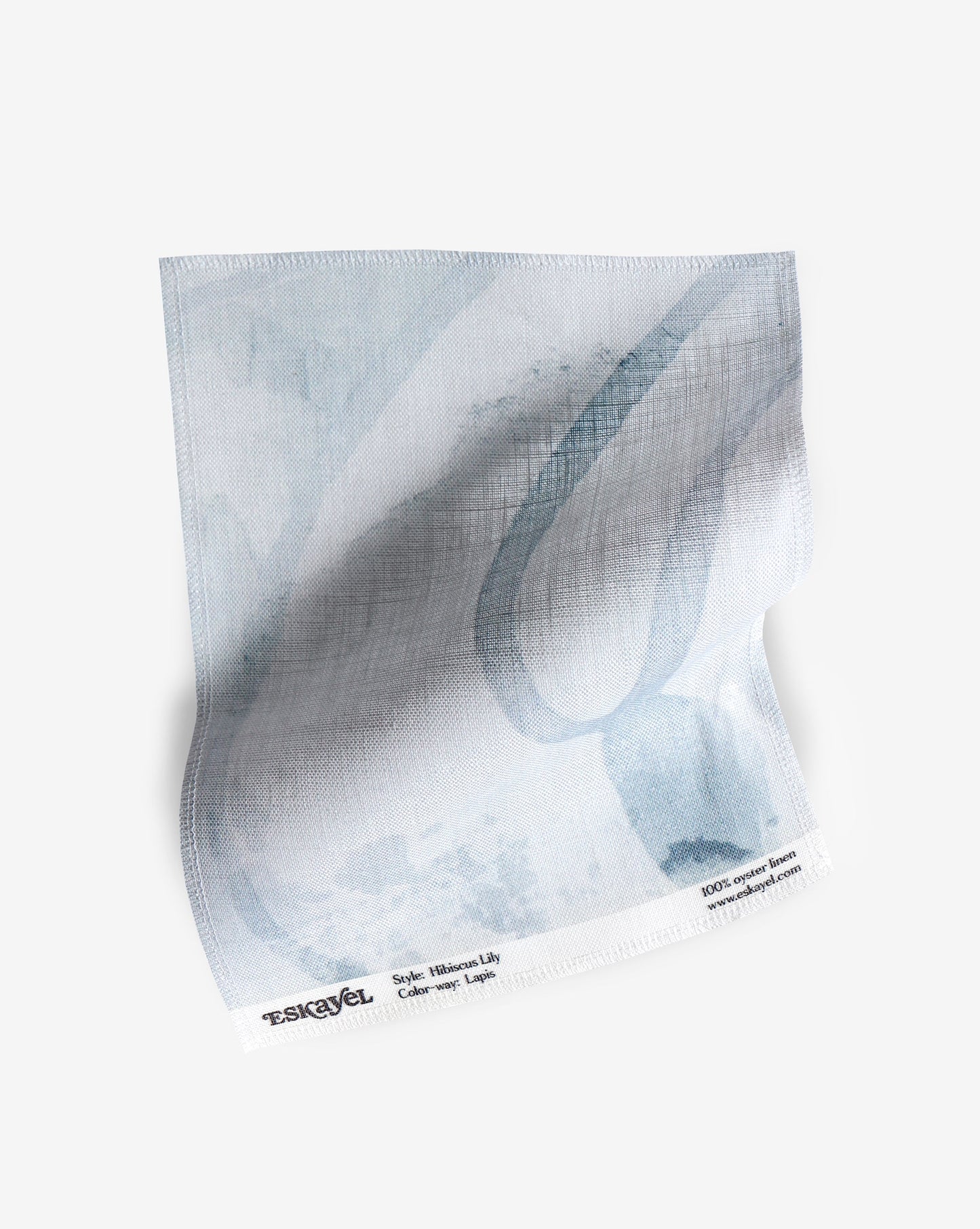 Eskayel’s hibiscus lily pattern in the color way lapis in shades of blue.