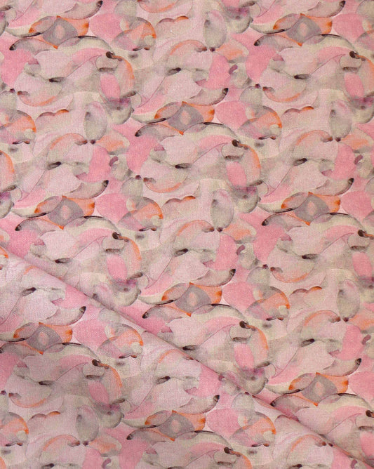 Orbs is an abstract fabric pattern from Eskayel available in the Flamingo pink colorway.