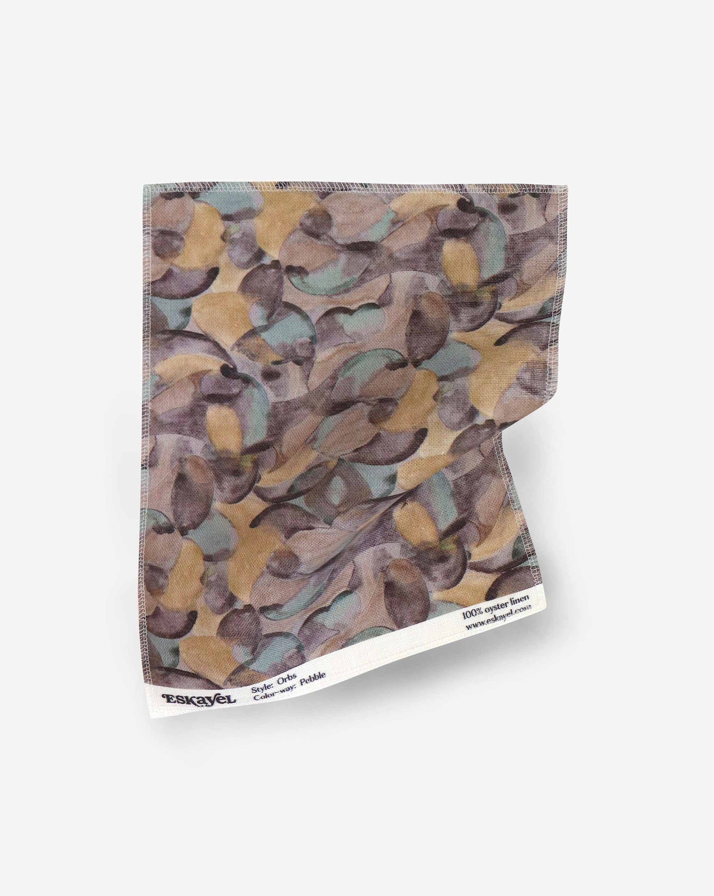 Orbs Fabric Sample||Pebble: Orbs Fabric Sample in Pebble.