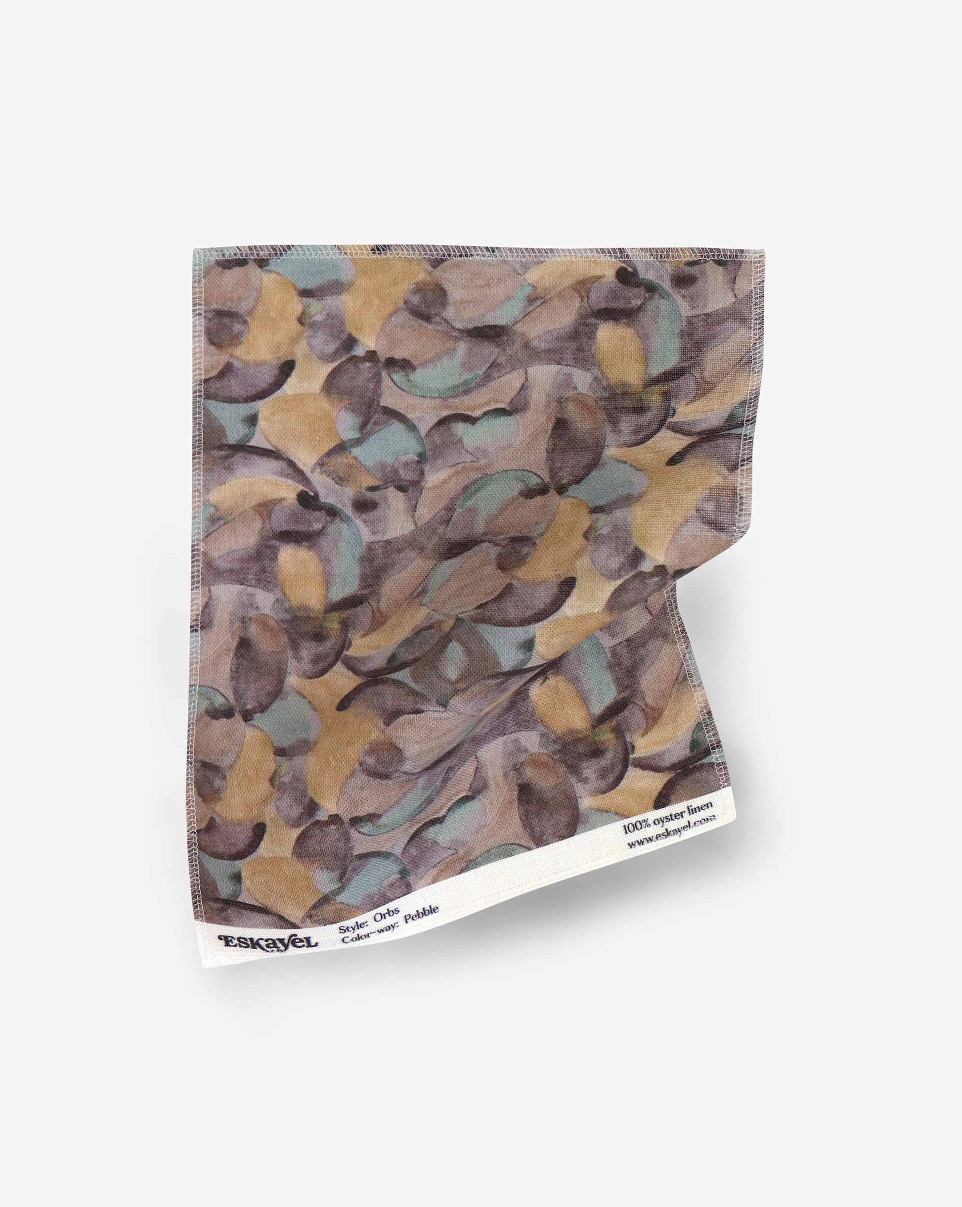 Orbs Fabric Sample||Pebble: Orbs Fabric Sample in Pebble.