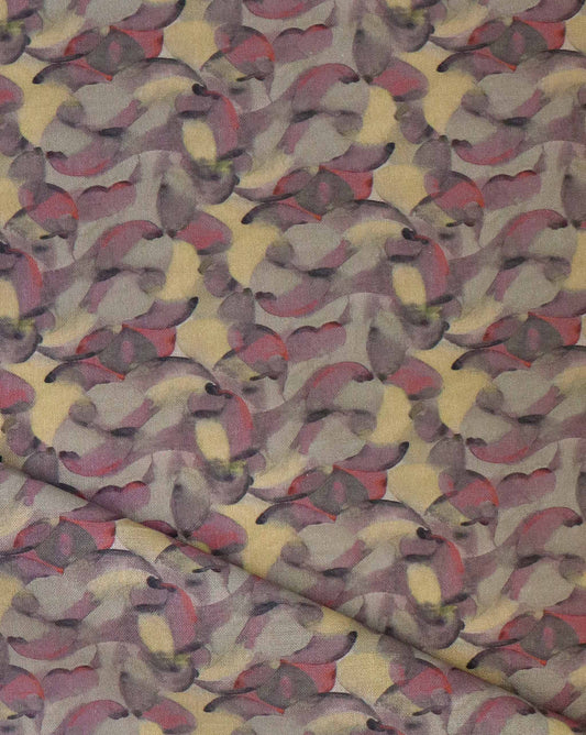 Orbs is an abstract fabric by Eskayel available in the earthy multicolor Rhubarb colorway.