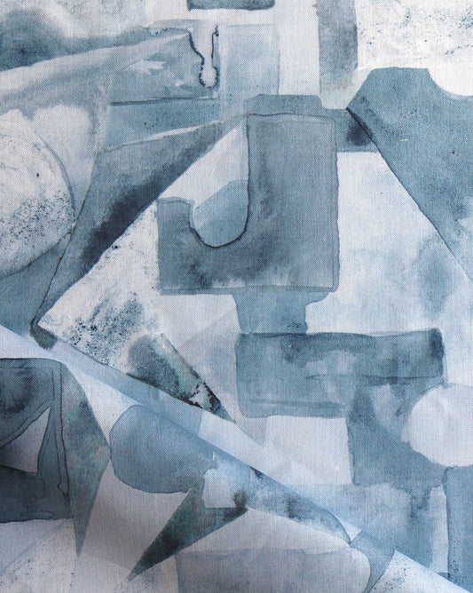 Pieces fabric in the Lapis colorway offers a palette of beautiful blue shades.