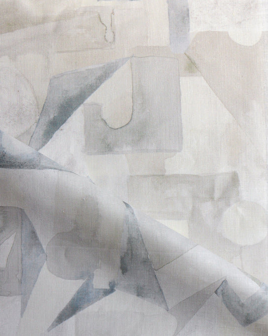 Pieces luxury fabric in Pearl from Eskayel present peaceful yellow shades.