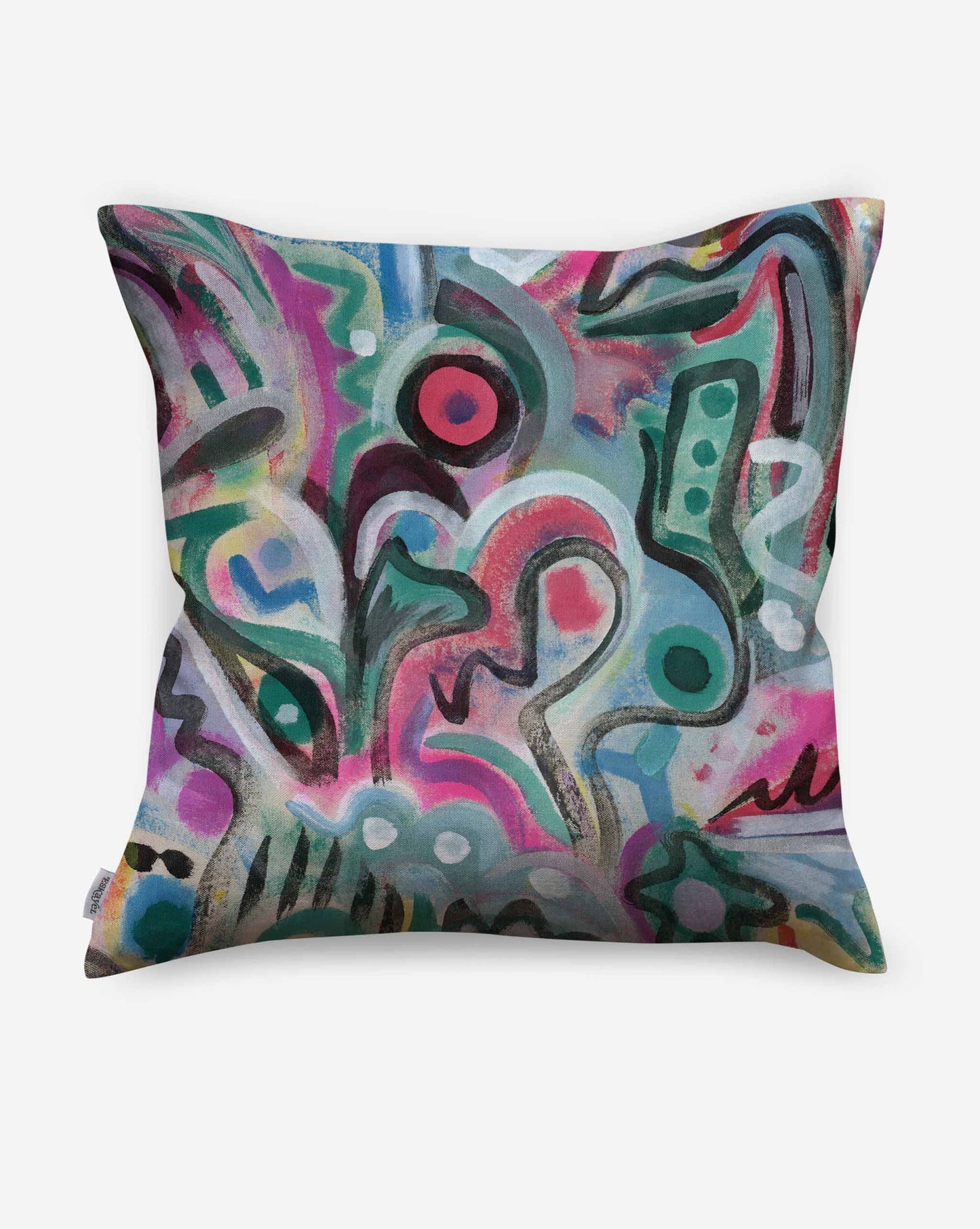 Eskayel Floripa pillows in the Punch colorway offer a bright multicolor palette.
