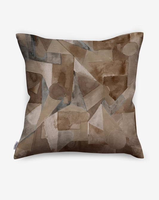 Pieces linen pillows in Garnet from Eskayel presents an earthy blend of brown shades.