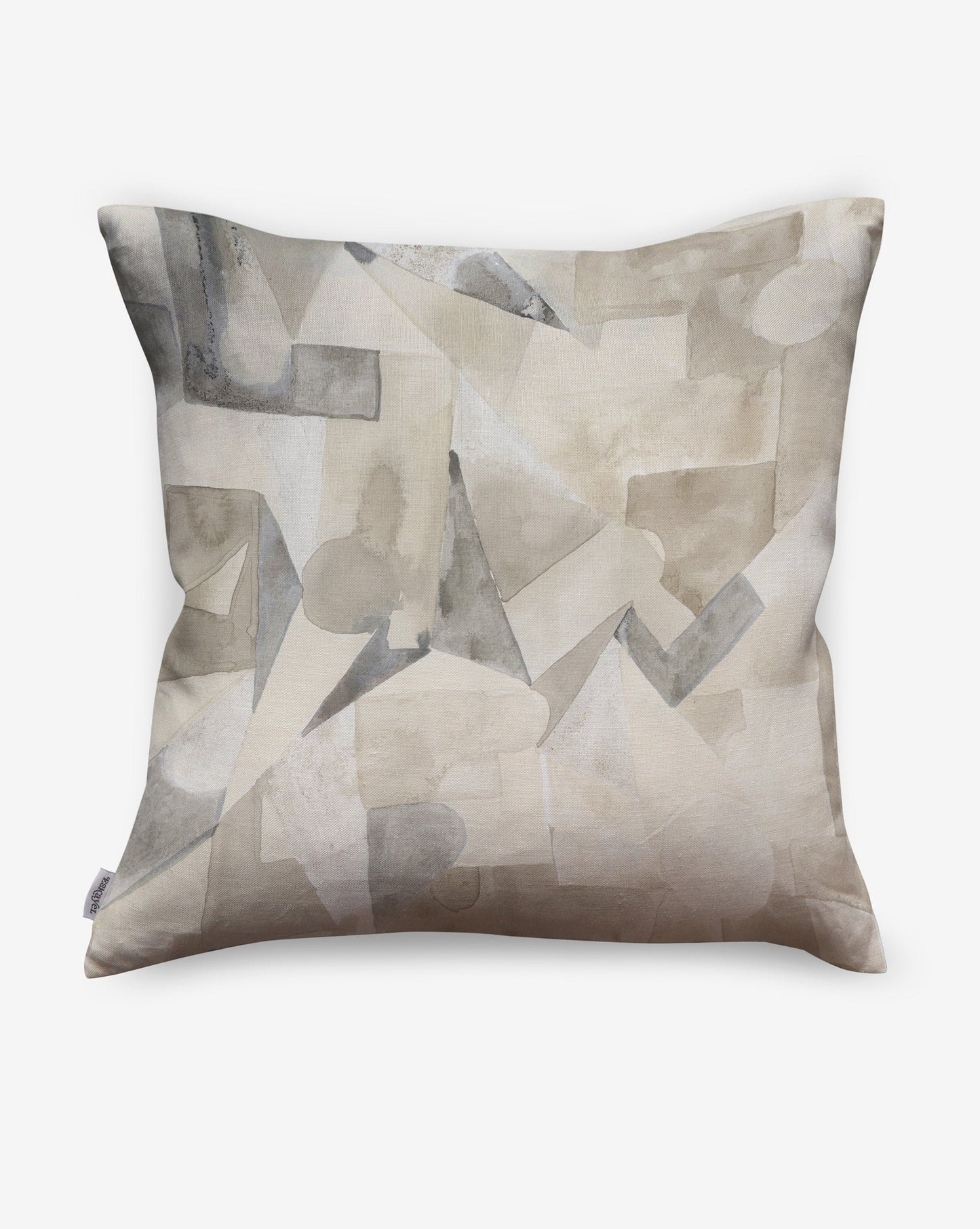 Eskayel’s Pieces linen pillows feature yellow shades in the palette of the Pearl colorway.