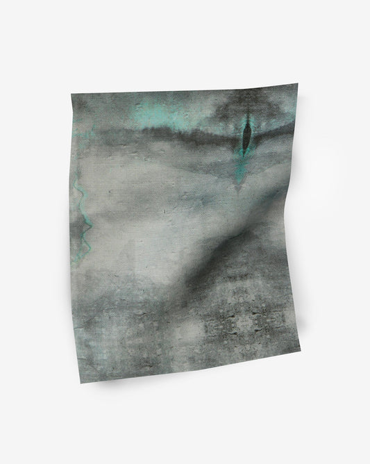 An image of a man in a boat on a Poolside Performance Fabric Sample in Viridian