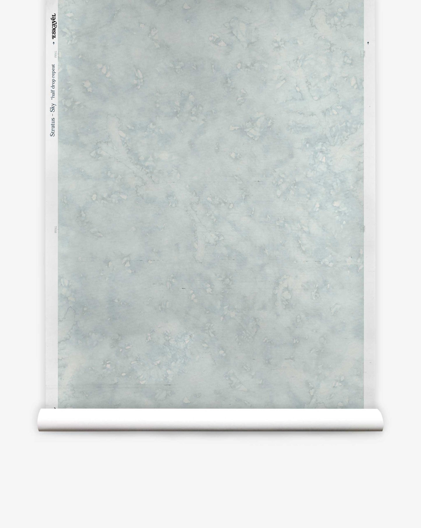 Stratus in the Sky colorway is a luxurious 100% silk wallpaper featuring light blue.