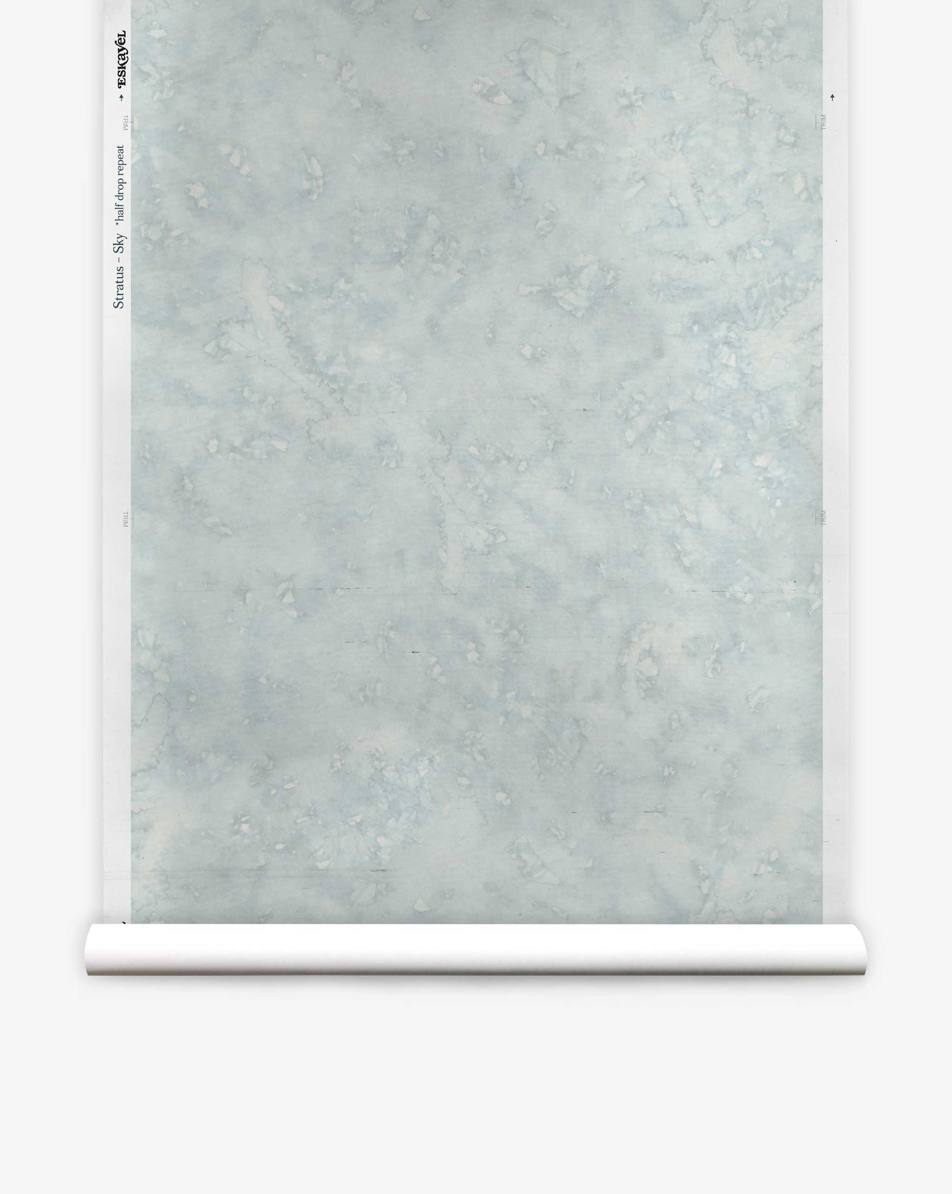 Stratus in the Sky colorway is a luxurious 100% silk wallpaper featuring light blue.