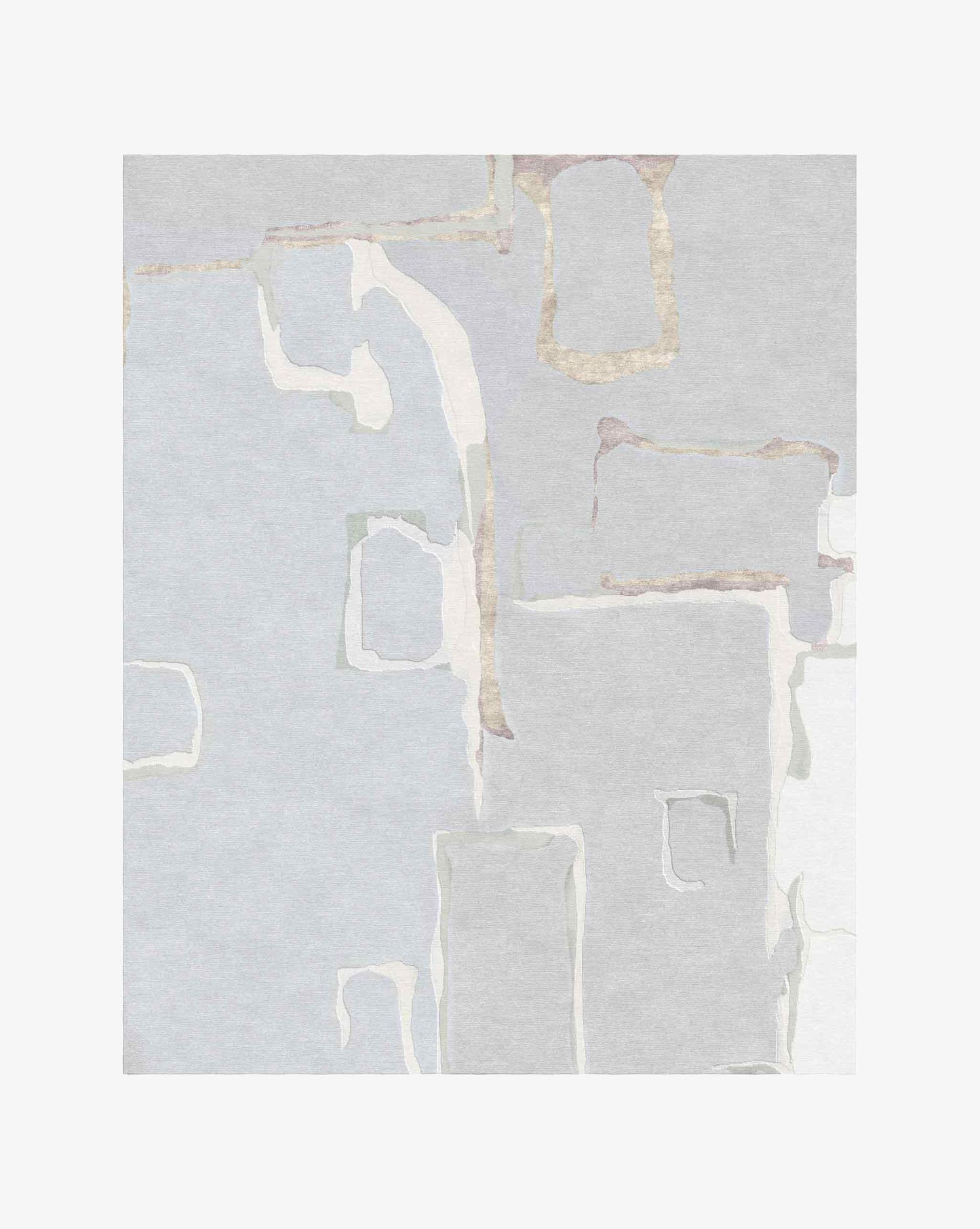 Eskayel’s Neighbors rug in Cloud incorporates a multi-hued colorway with grey undertones.