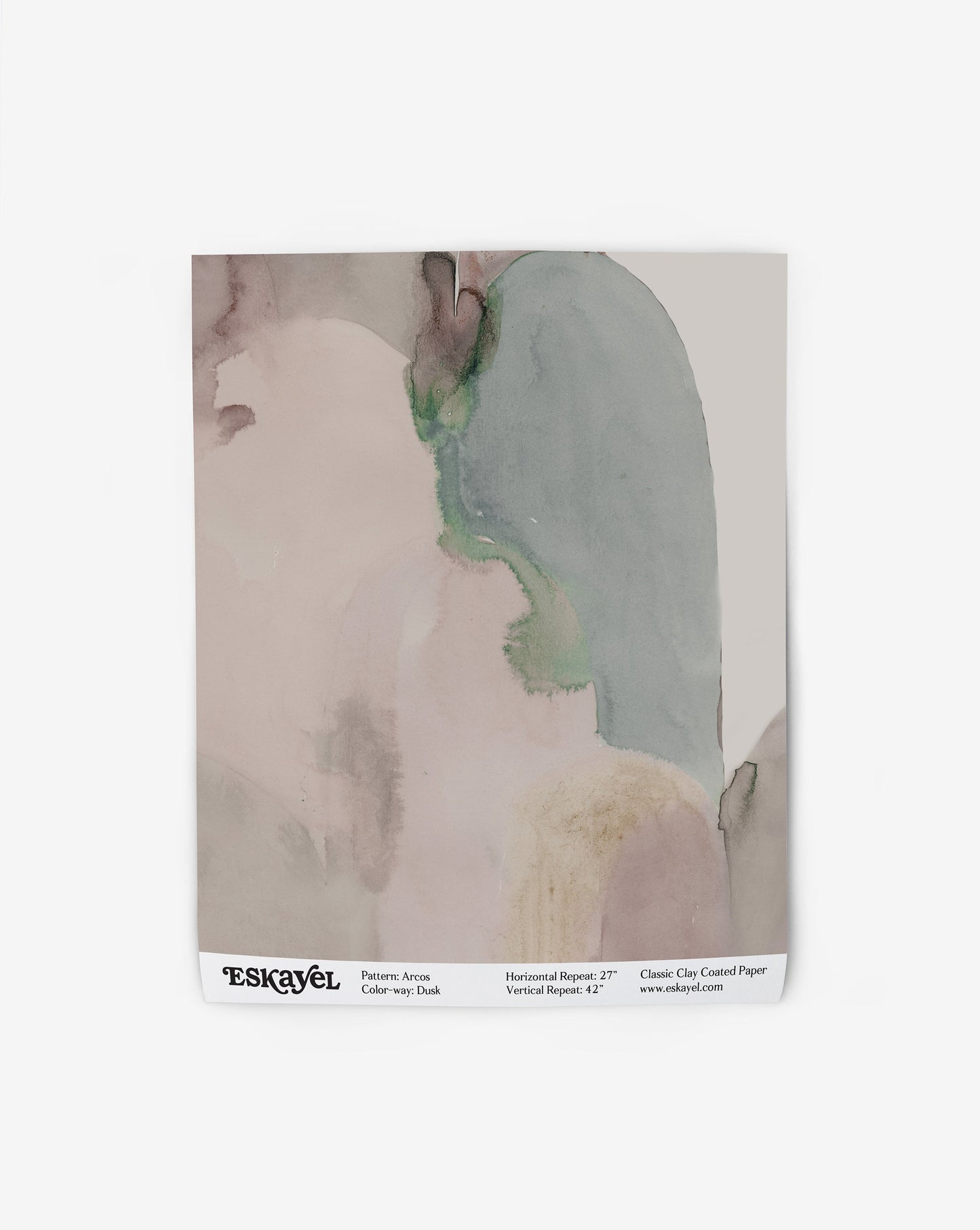 an Arcos Wallpaper Sample Dusk of a woman on wallpaper