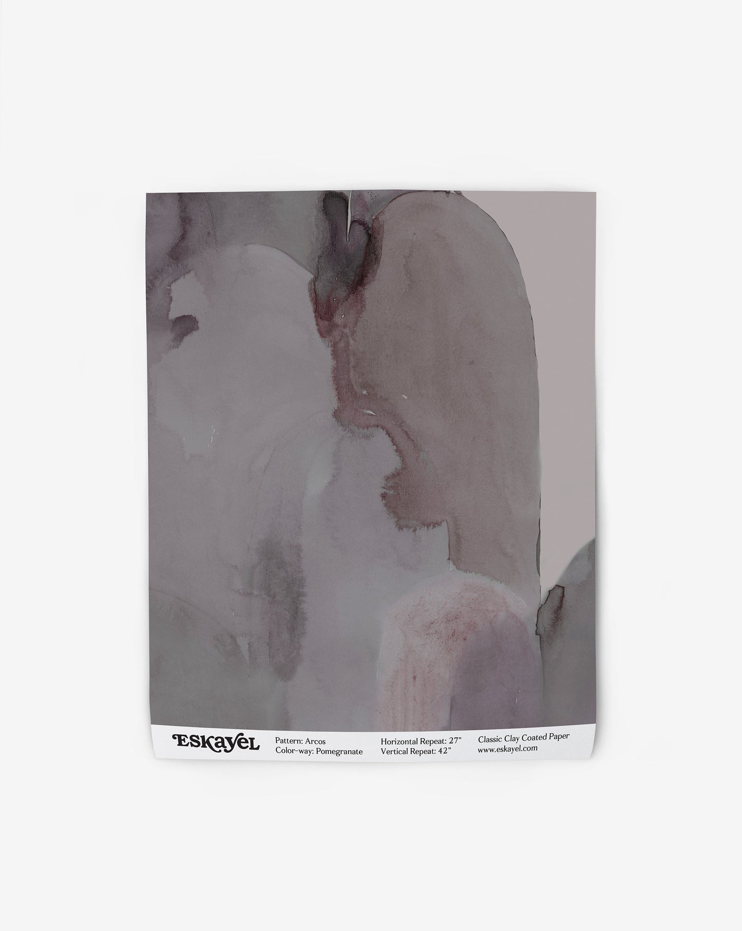 An Arcos Wallpaper Sample Pomegranate on wallpaper