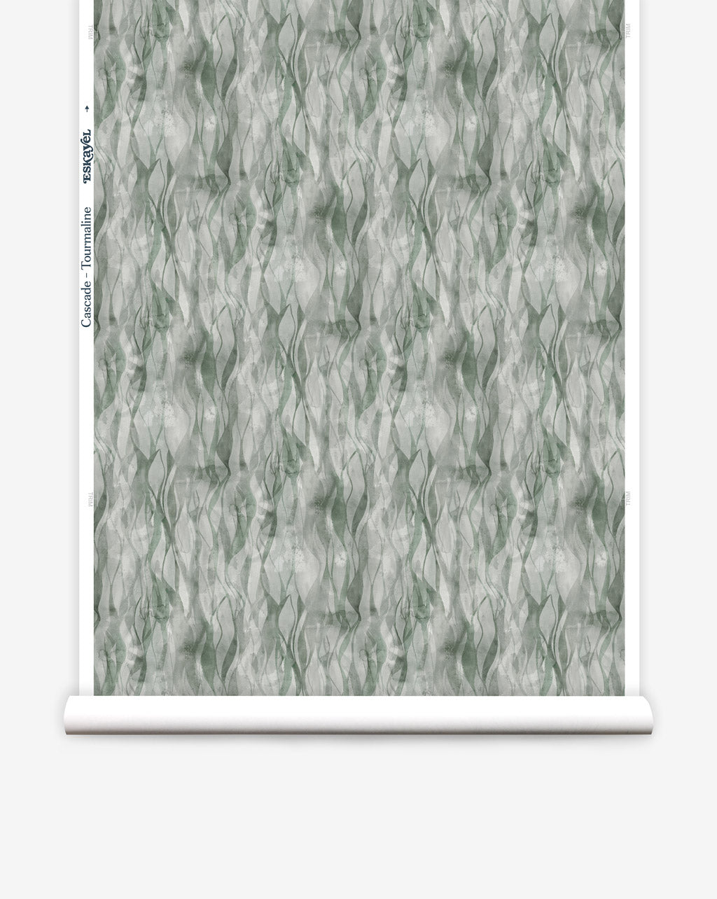 Cascade wallpaper by Eskayel in Tourmaline offers a palette of green tones.