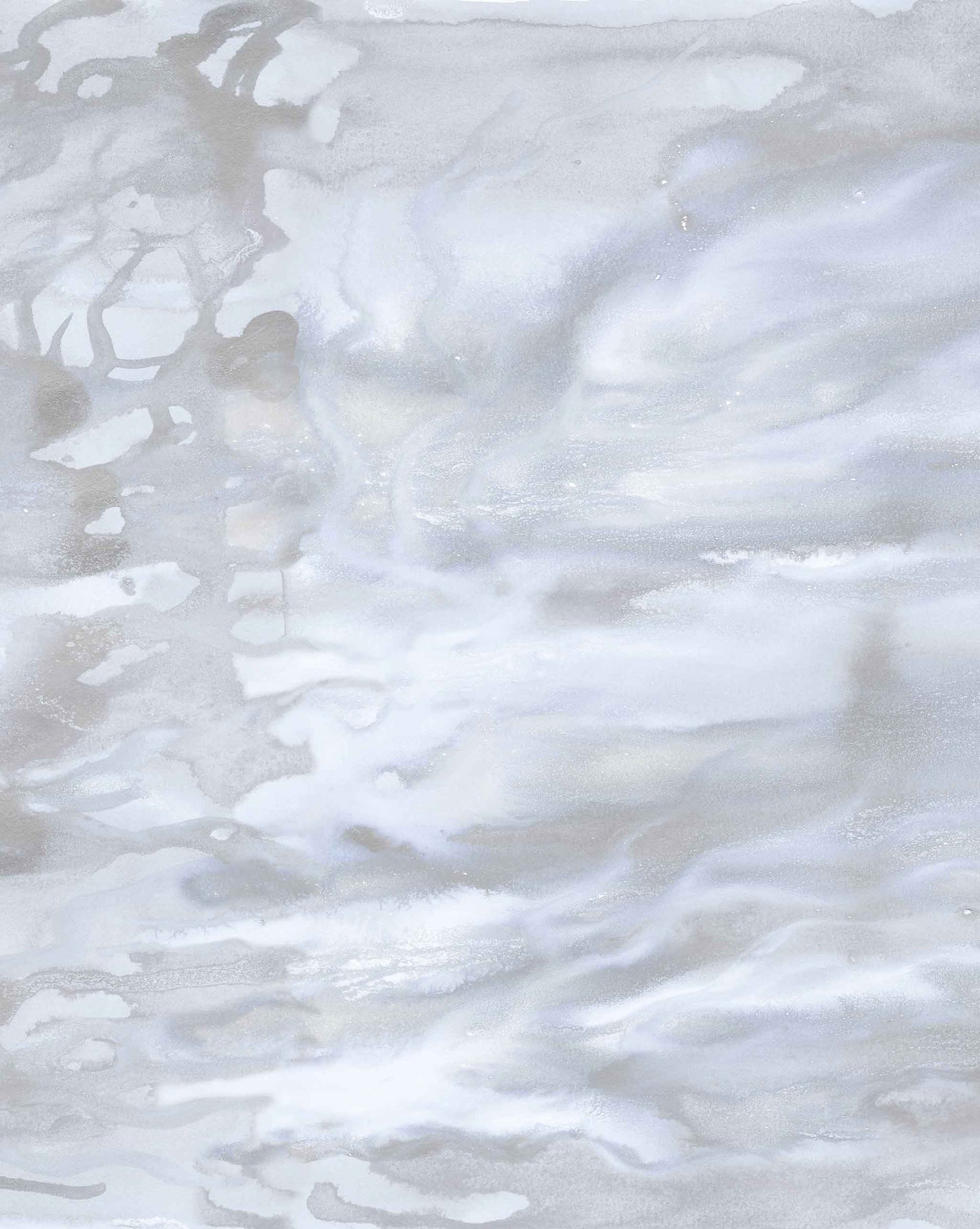 Abstract gray and white marbled texture resembling natural stone in a dreamy colorway of Delta Wallpaper Mural||Ocean.