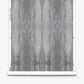 Roll of Feudal Facet Wallpaper||Slate from the Era Collection with a symmetrical Light Slate and white abstract pattern, displayed unrolled vertically.