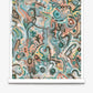 Eskayel’s Floripa custom wallpaper in Reef is a multicolor colorway with salmon and turquoise tones.