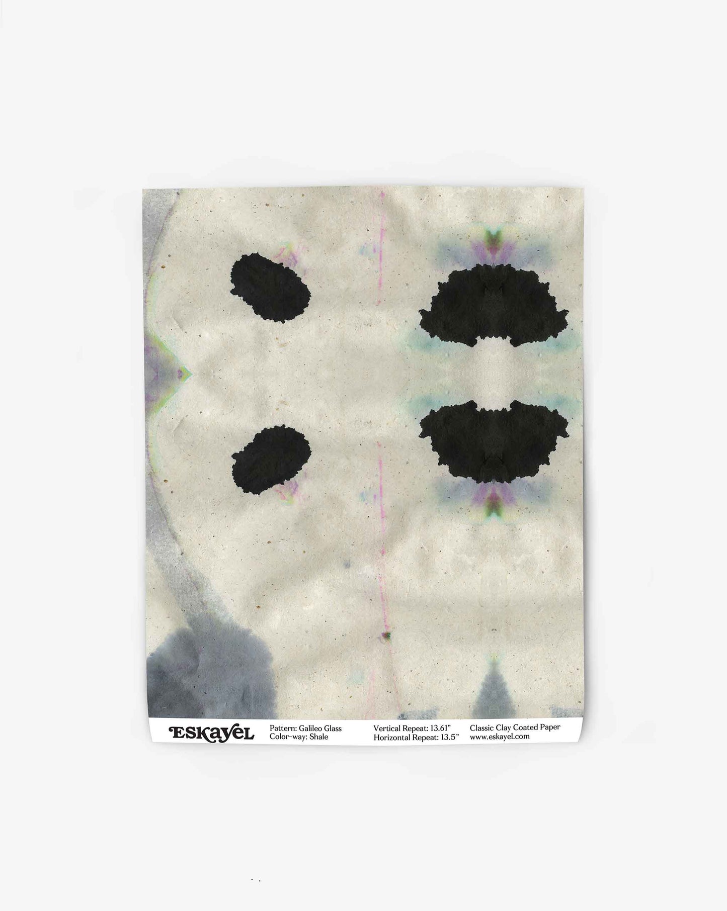 A black and beige wallpaper swatch.