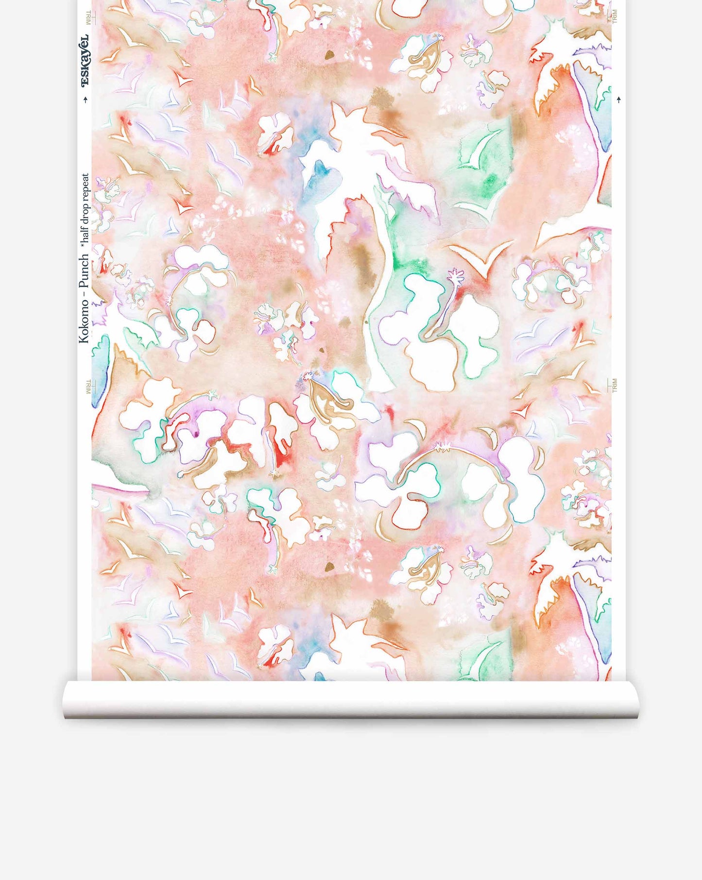 Eskayel’s Kokomo wallpaper in the Punch colorway is a palette mainly using red.