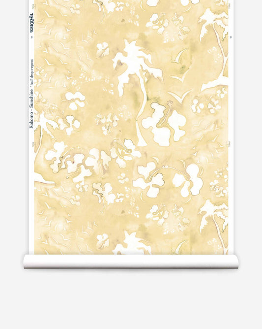 Eskayel’s Kokomo custom wallpaper in Sunshine is a colorway of yellow.