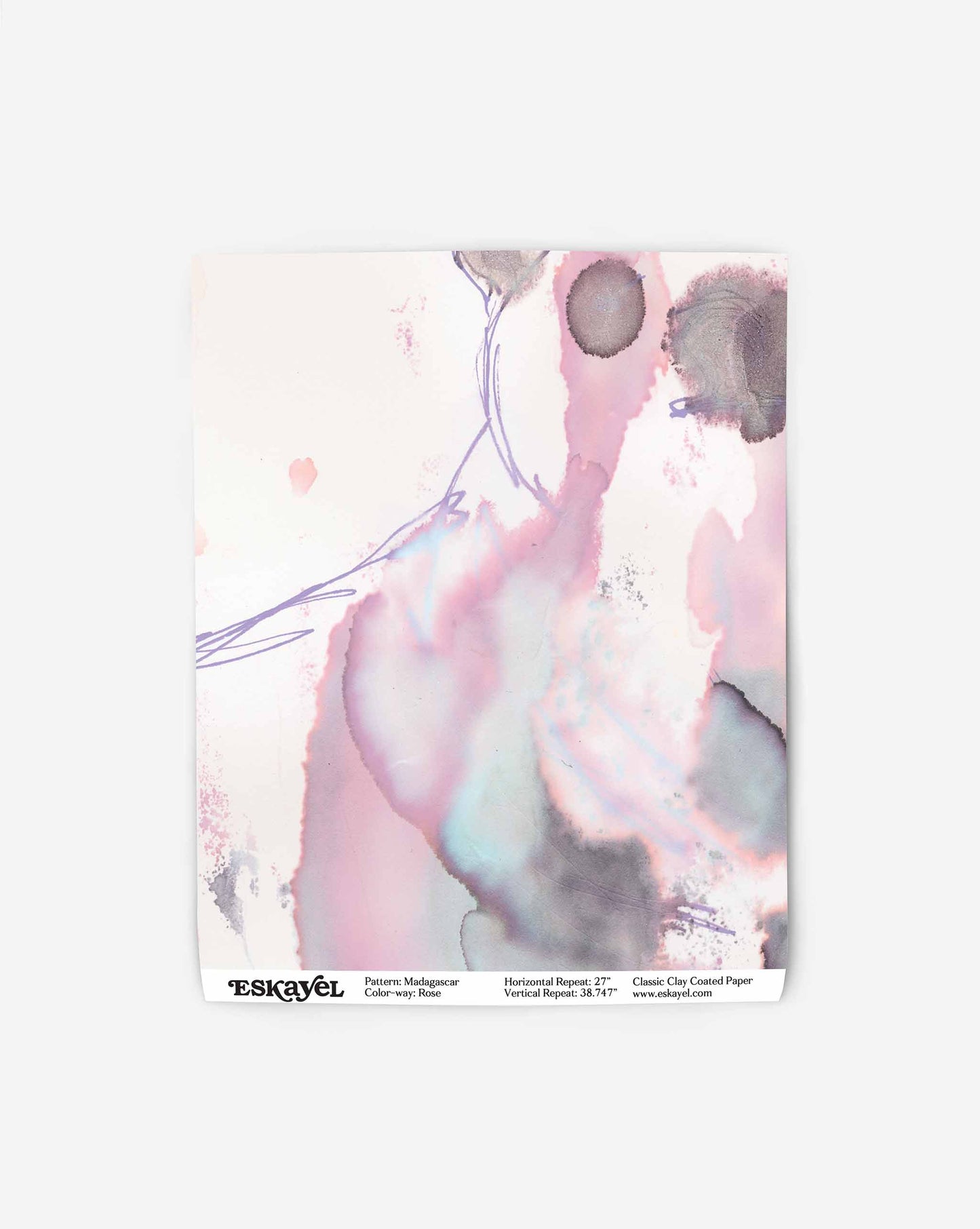 An abstract painting of nature on a Madagascar Wallpaper Rose surface