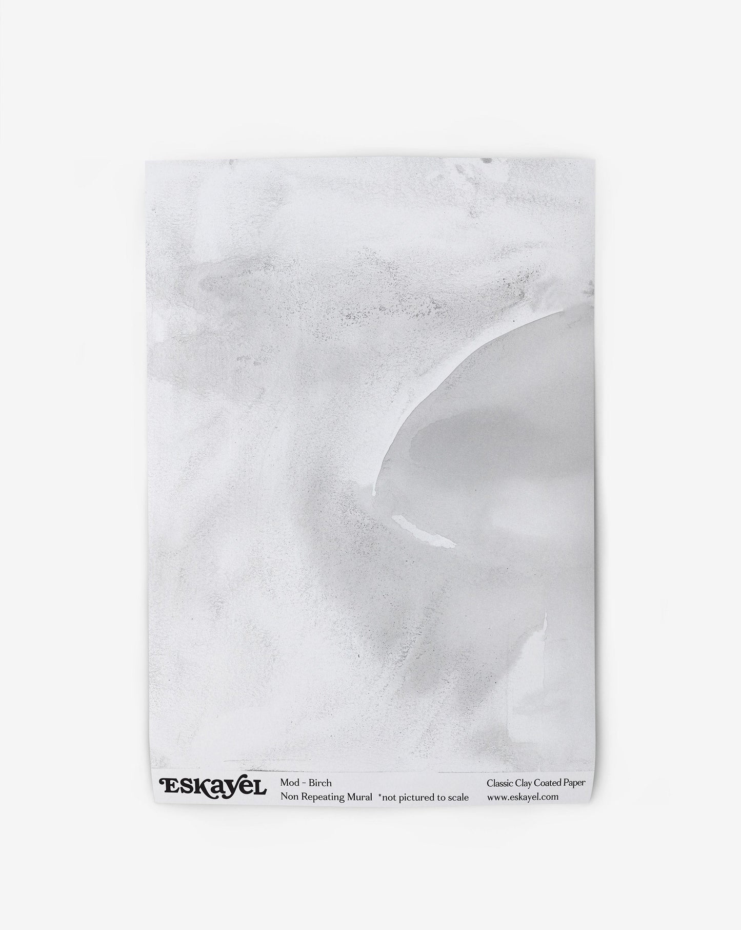 a sample of a Mod Mural Wallpaper Sample Birch with an image of a wave on it