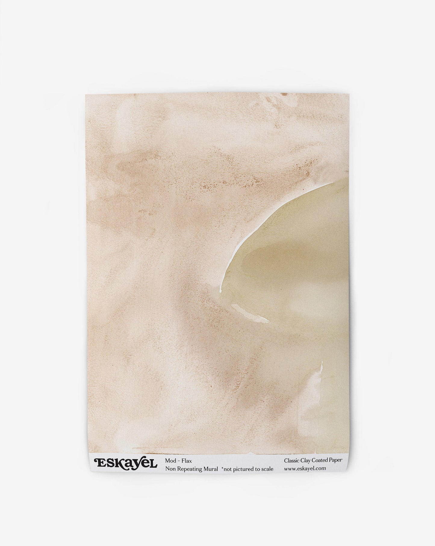 An sample of a Mod Mural Wallwallpaper Sample Flax on a piece of wallpaper