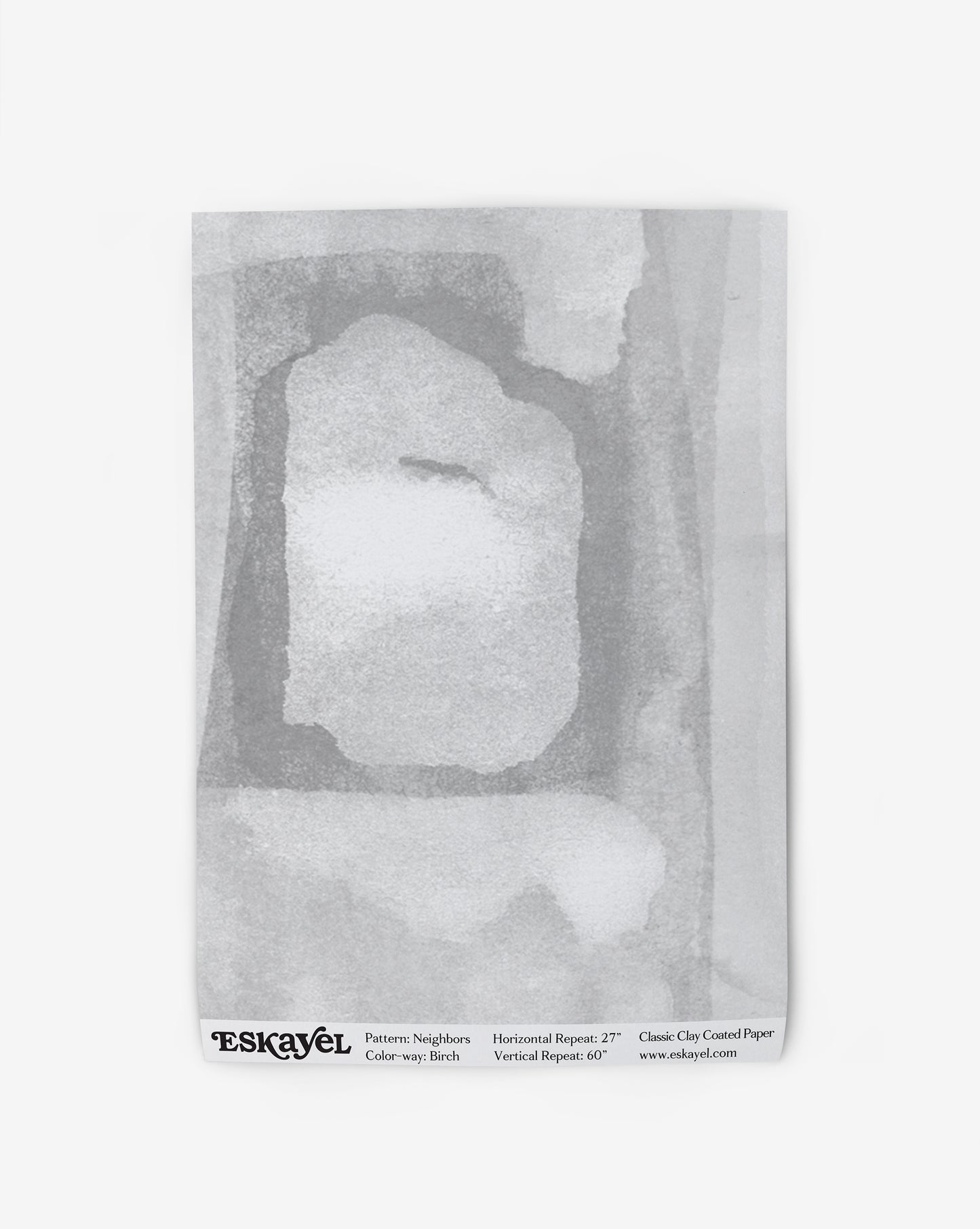A black and white image of a square on wallpaper that showcases Neighbors Wallpaper Birch urban landscapeson wallpaper