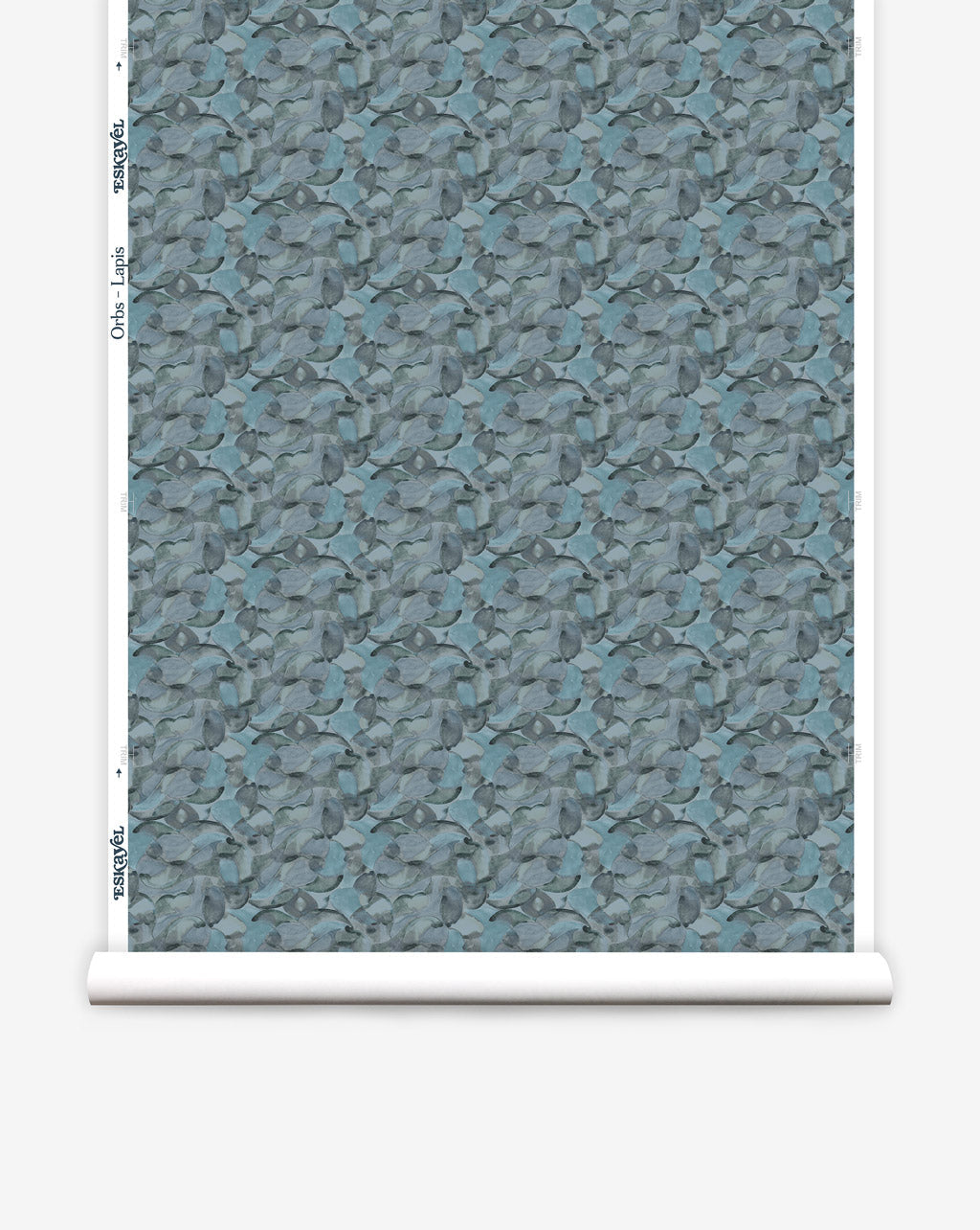 Orbs is an abstract wallpaper pattern from Eskayel available in the Lapis blue colorway.