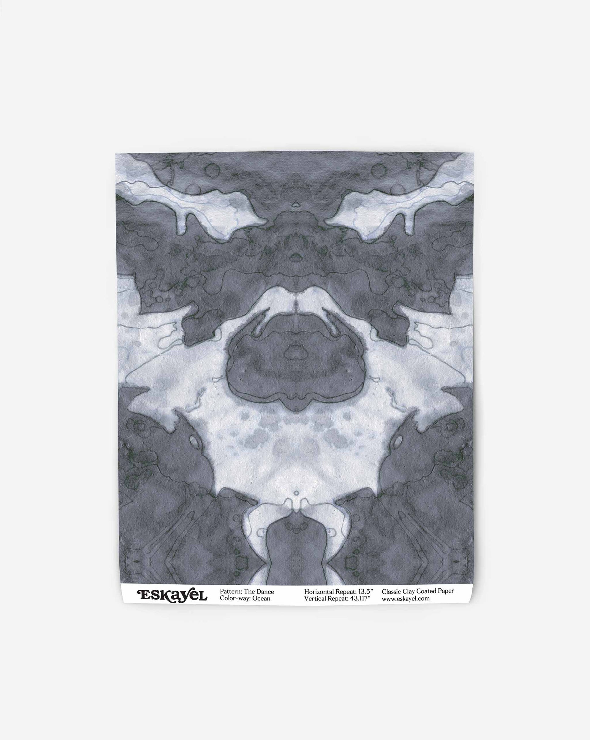 The Dance Wallpaper Ocean features a luxurious black and white marble design on wallpaper