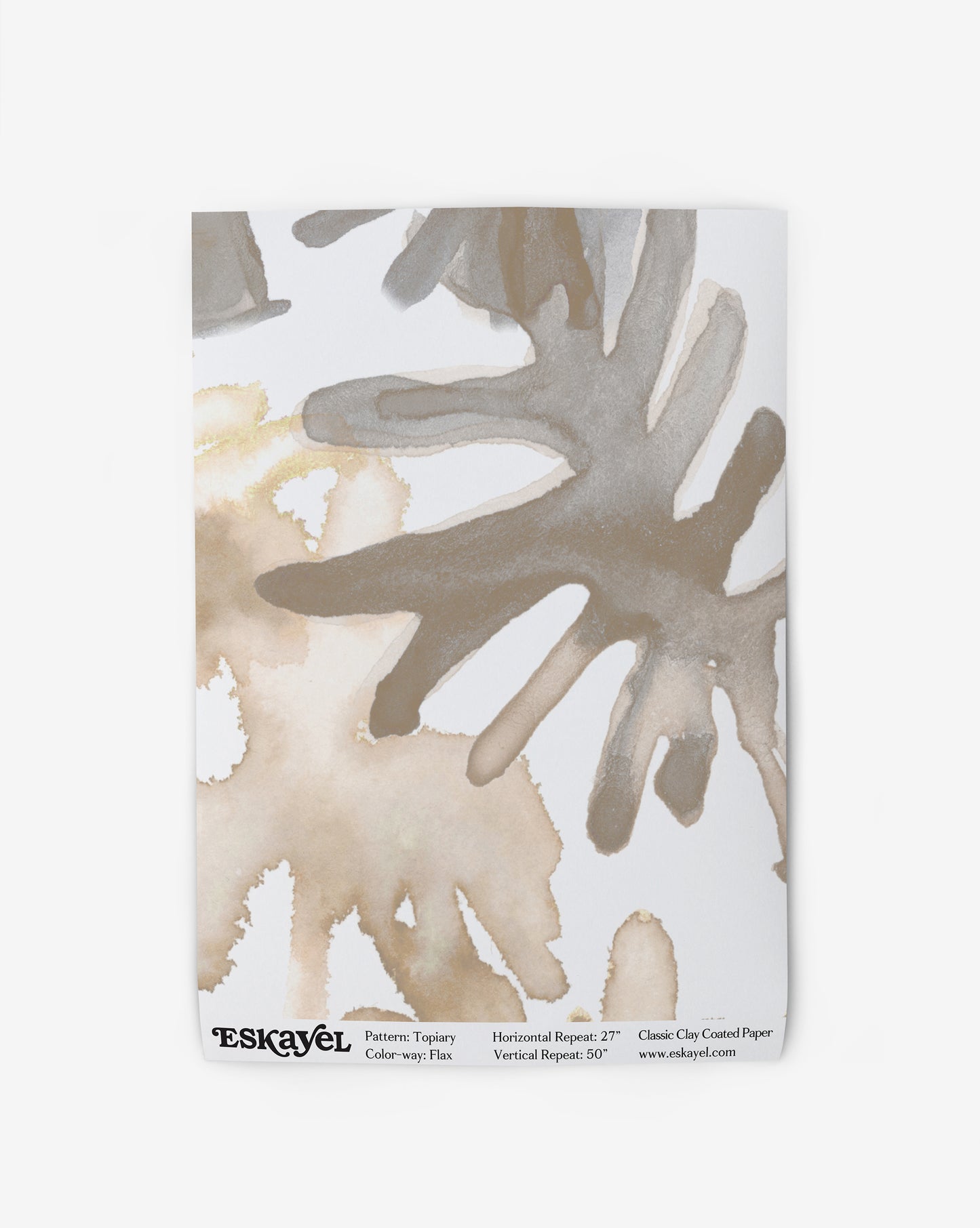 A collaboration between Topiary Wallpaper Flax, a luxury custom wallpaper designer, and a painterly celebration resulted in a notebook with a watercolor design on it