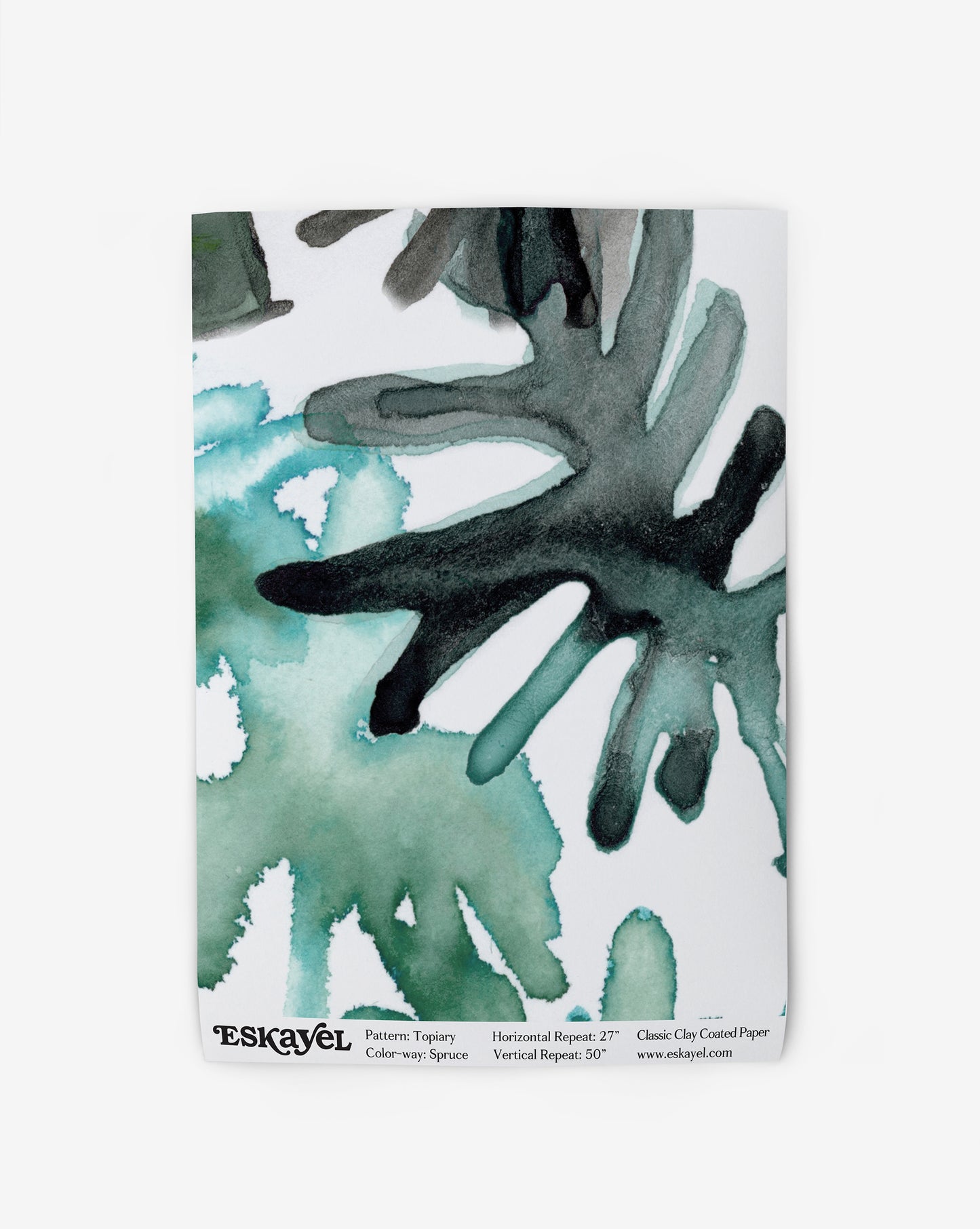 A black and green Topiary Wallpaper on wallpaper, featuring custom botanical patternon wallpaper