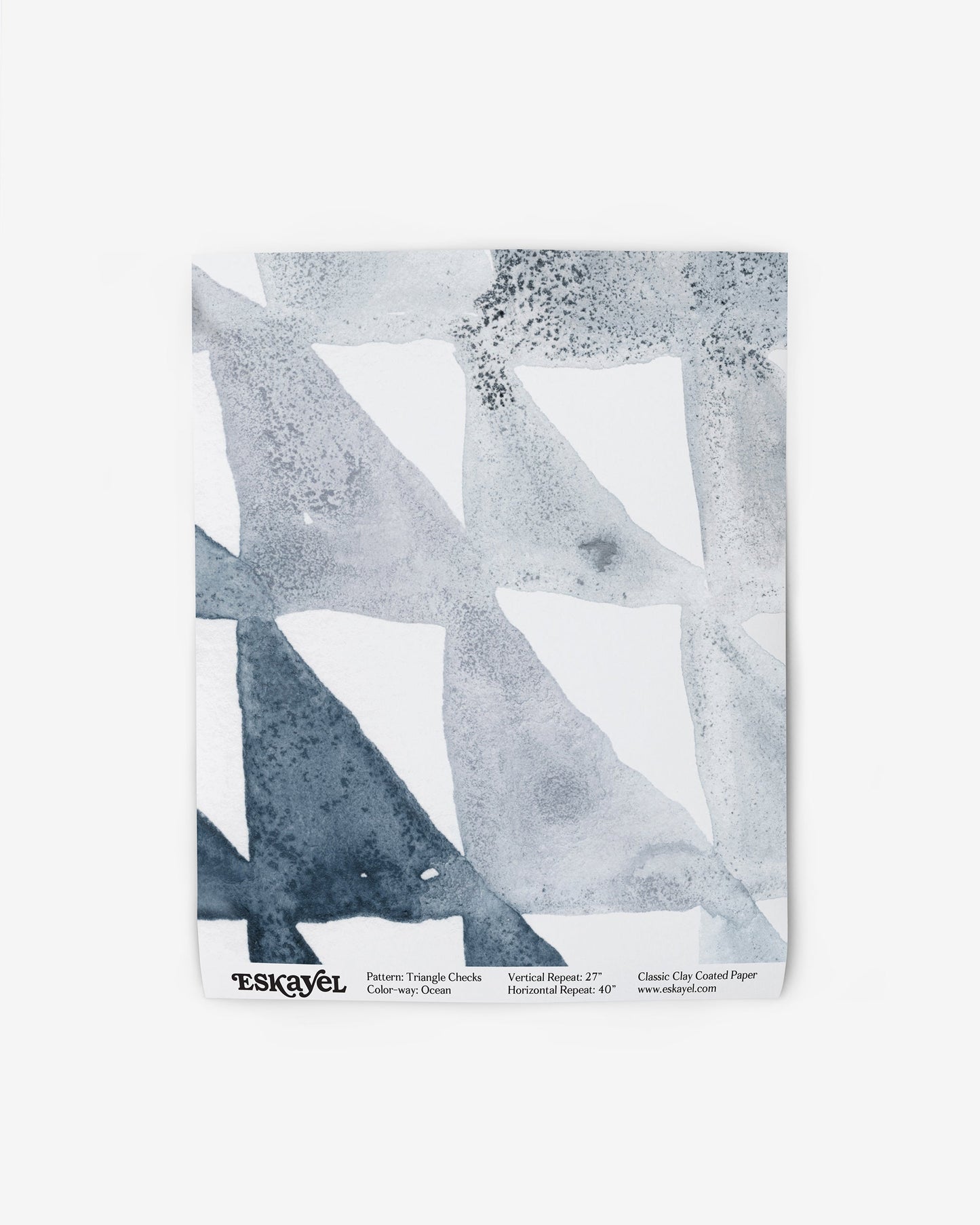 A Triangle Checks Wallpaper Sample Ocean with a geometric pattern