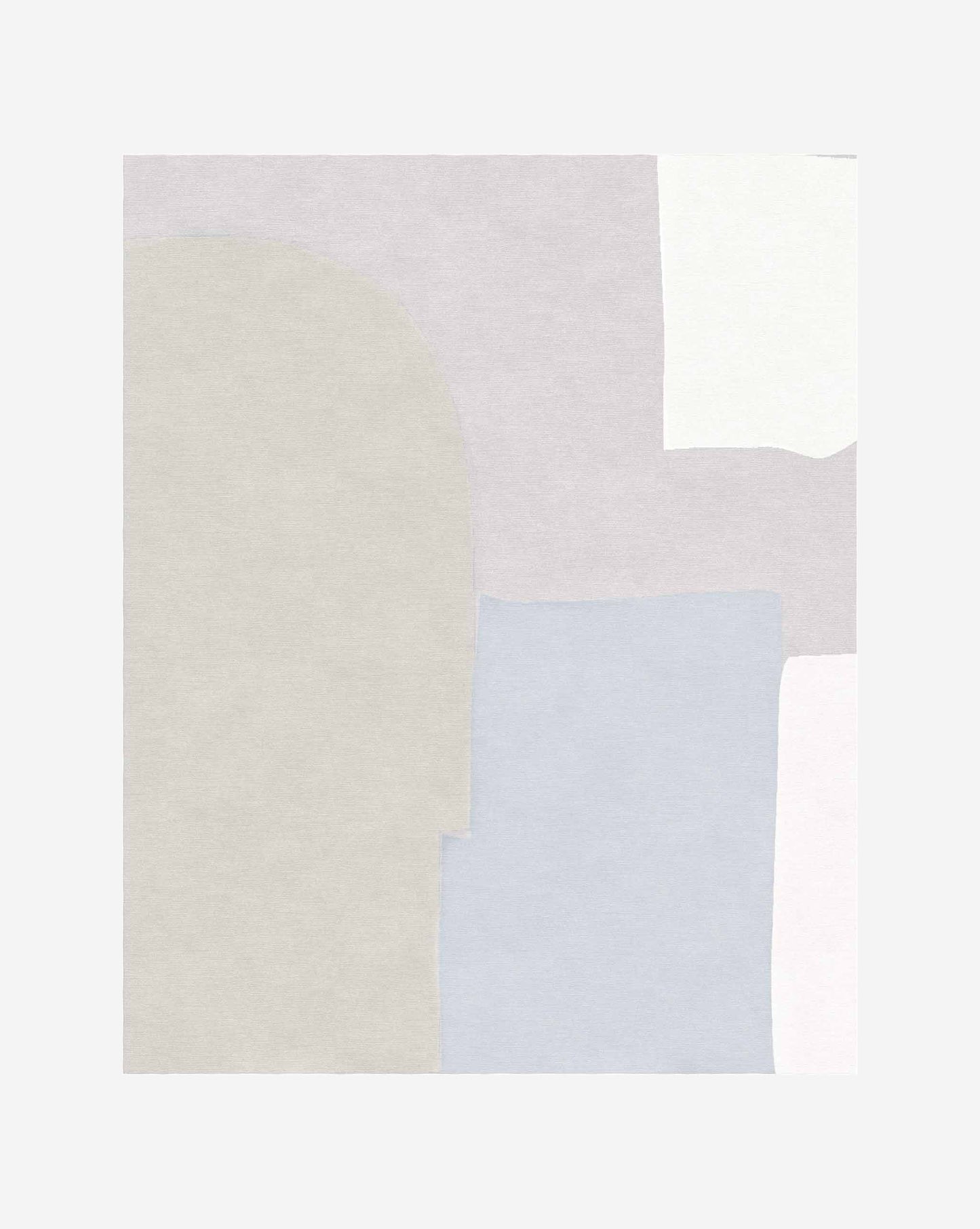 The Blocked rug in Cloud offers a neutral matte colorway in durable pure wool.