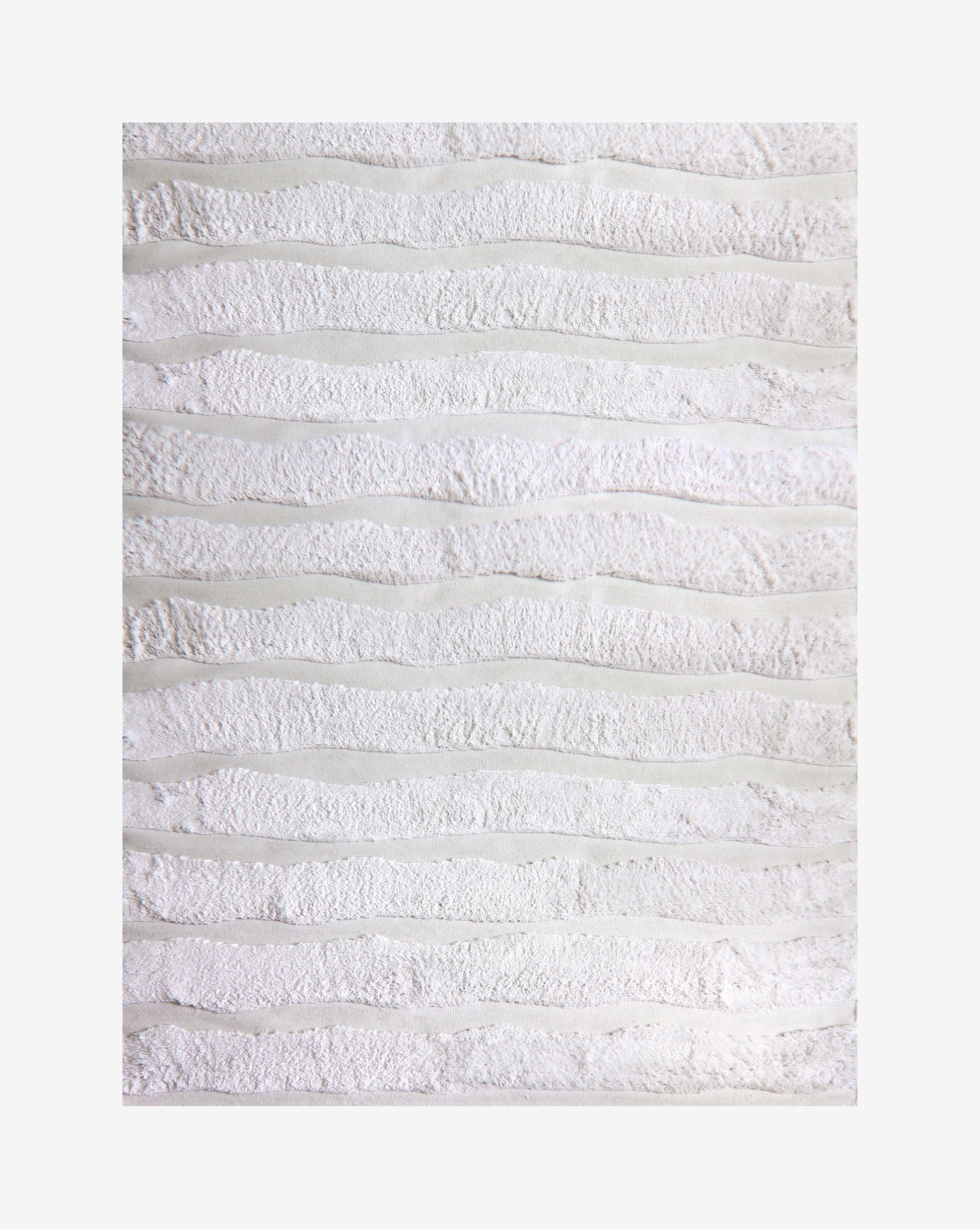 A Bold Stripe Hand Knotted Rug 6' x 9' Lefko White piece of paper