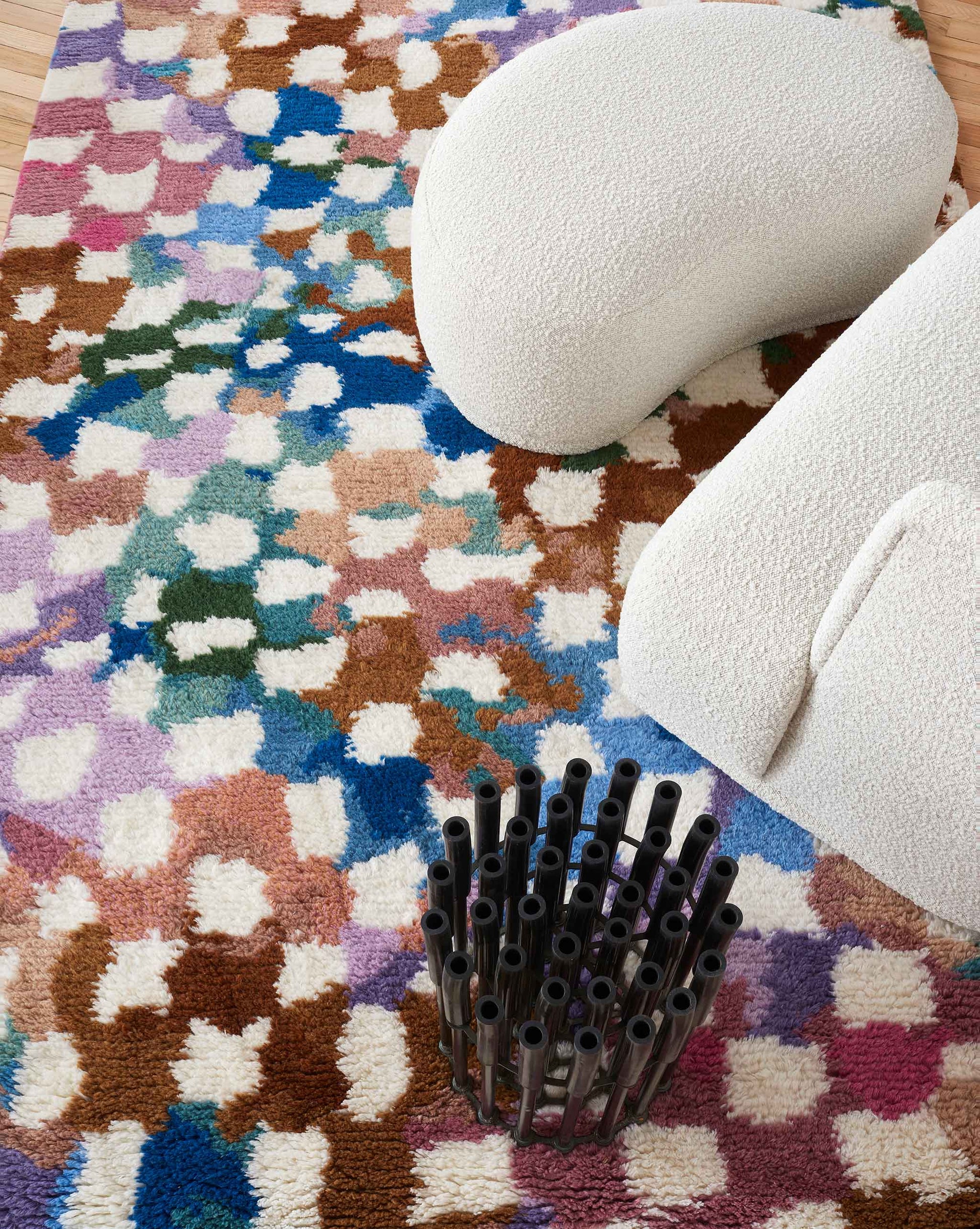 Introducing the captivating Missoni rugs, renowned for their exquisite multi colorway designs and remarkable Moroccan weave Elevate your living space with these stunning Chess Hand Knotted Rugs Multi that exude elegance and sophistication