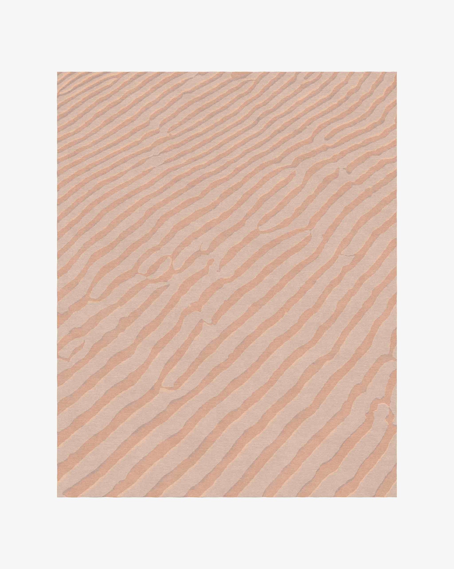 Eskayel’s soft Sand Lines rug in Sienna offers a colorway of two orange-based tones.