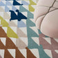 A Triangle Checks Hand Knotted Rug Multi with geometric patterns, including triangle checks and checkerboards