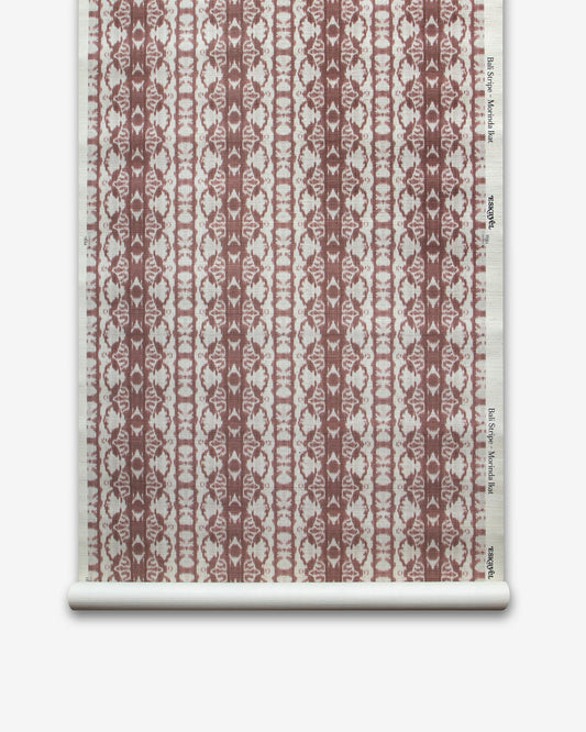 A roll of Bali Stripe Grasscloth wallcoverings with a Bali Stripe pattern