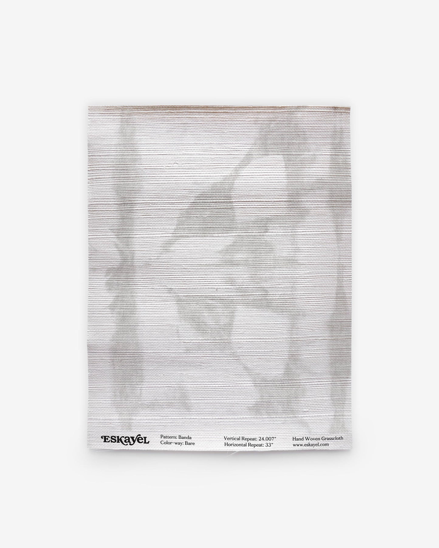 A Banda Grasscloth Sample Bare can be ordered as a sample
