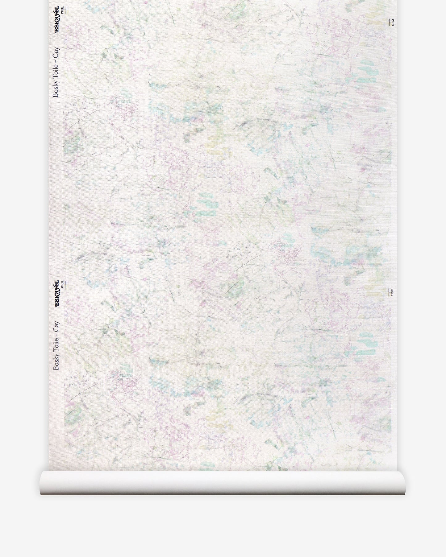 A roll of luxury Bosky Toile Grasscloth Cay paper