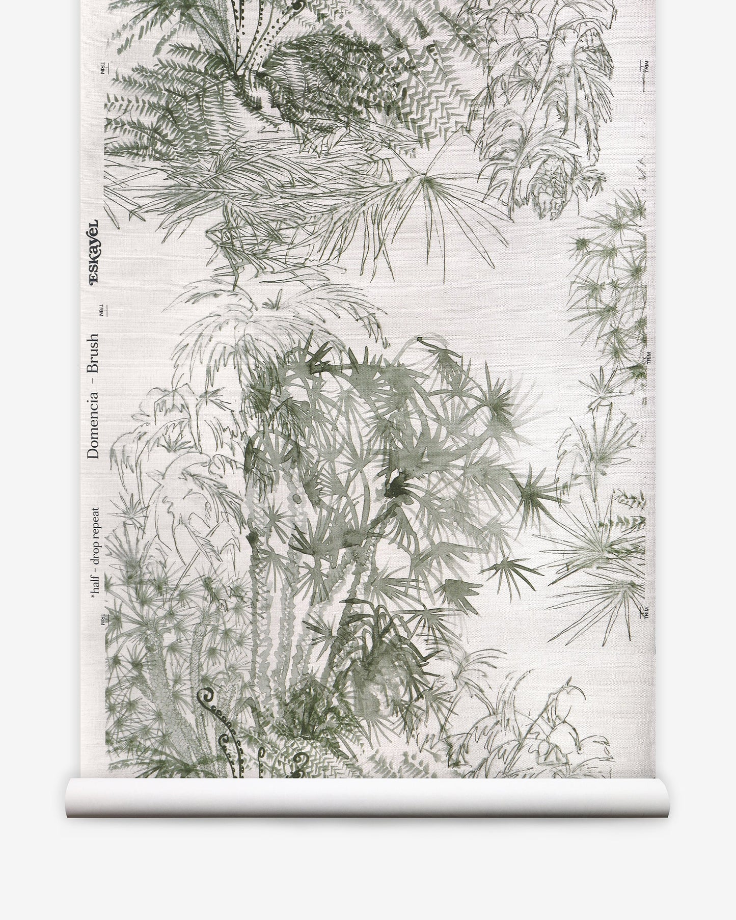 A roll of Domenica Grasscloth Brush wallpaper from the Salentu Collection