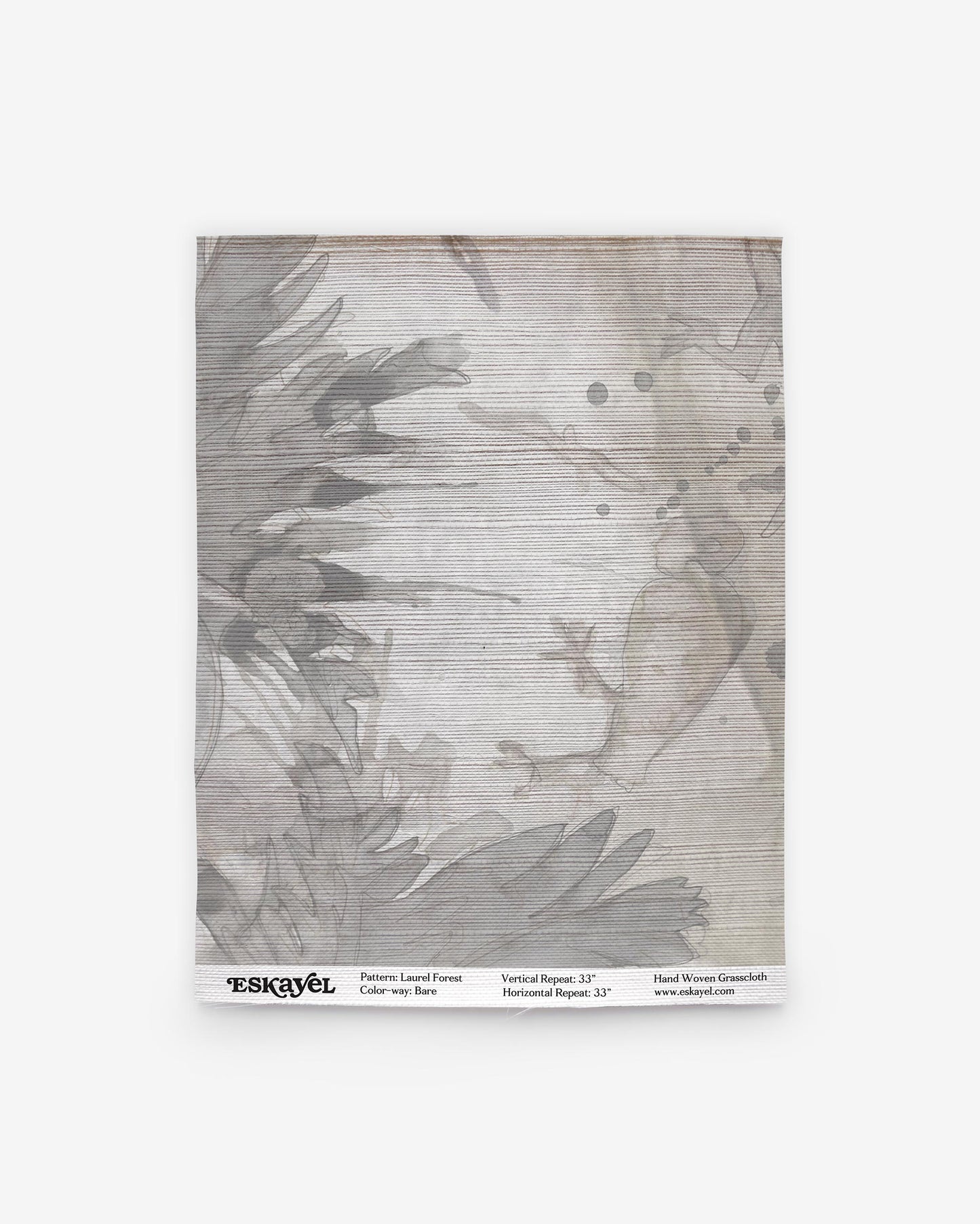 An image of a watercolor painting on a piece of Laurel Forest Grasscloth Sample Bare