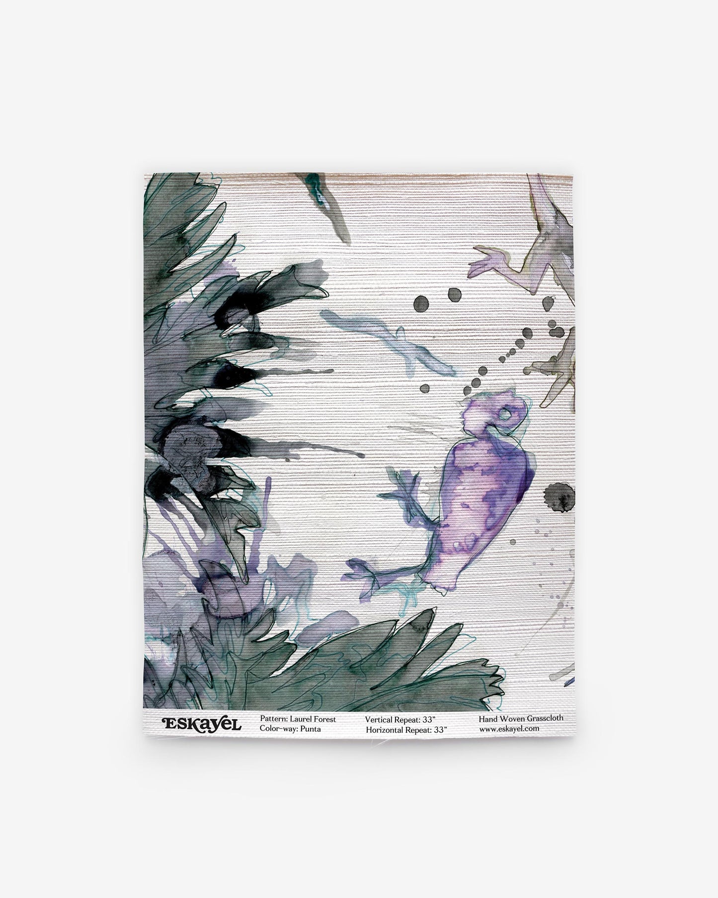 This is a Laurel Forest Grasscloth Sample Punta painting of a frog on a wood surface