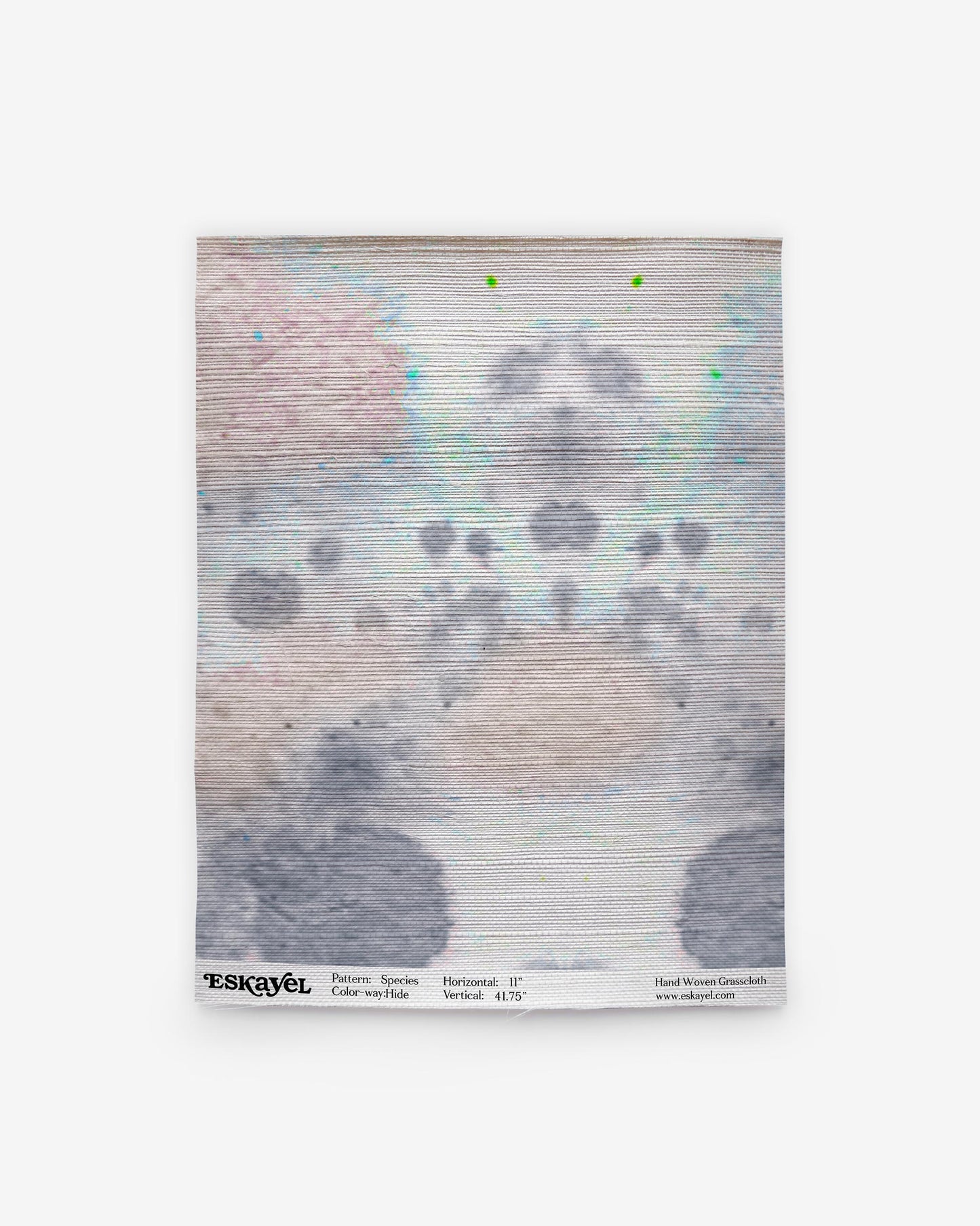 Product Description: An image of an Species Grasscloth Sample Hide painting on wallpaper