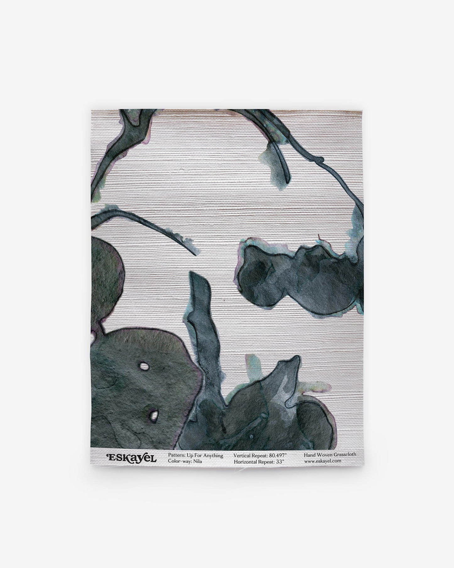 an Up for Anything Grasscloth Sample Nila painting