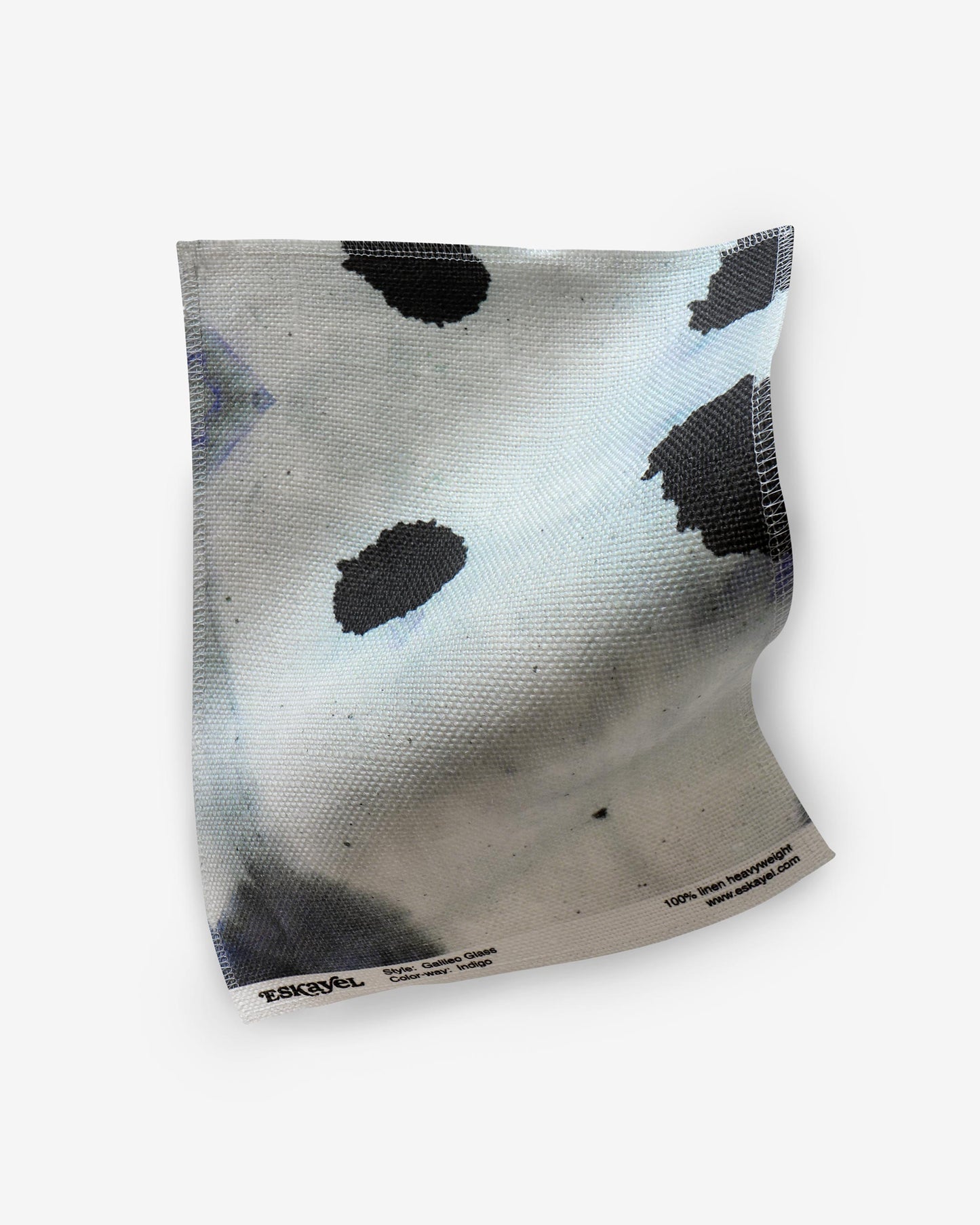 A black and white polka dot Alternate Fabric Ground Samples Assorted fabric sample with patterns on a white background