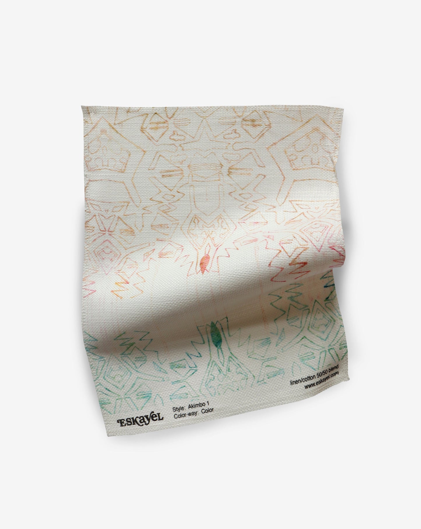 A piece of Akimbo 1 Fabric Color with a geometric pattern on it